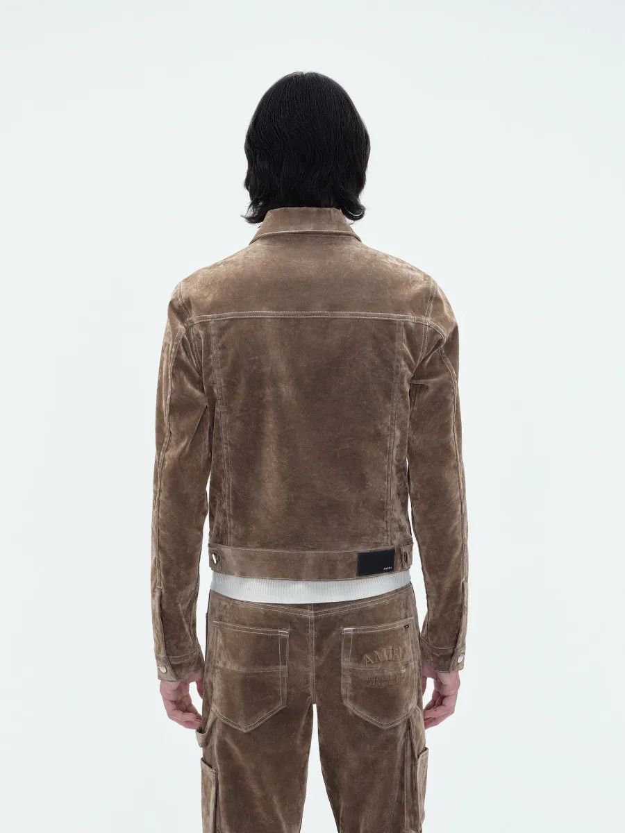Amiri o1w1db10325 Flocked Ma Trucker Jacket in Brown Size US S / EU 44-46 / 1 - 5 Thumbnail