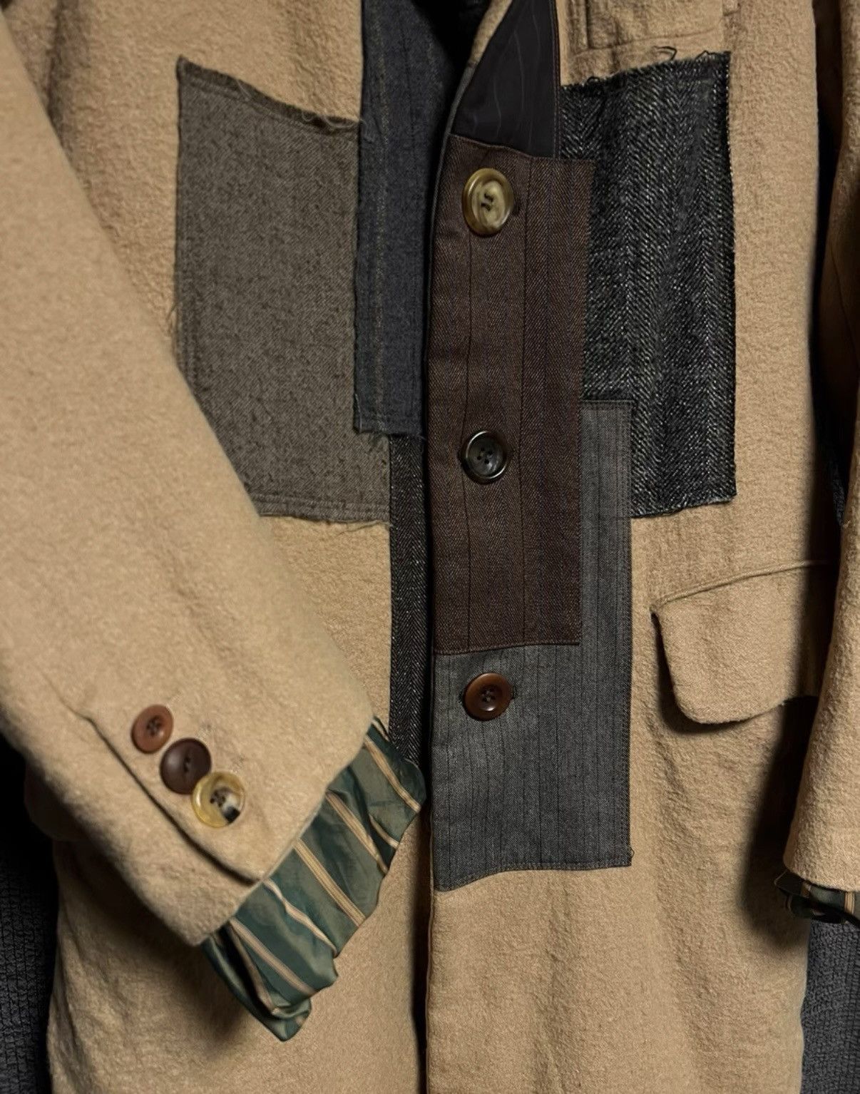 Junya Watanabe Junya Watanabe 13FW Runway Wool Panel Coat Size US M / EU 48-50 / 2 - 6 Thumbnail