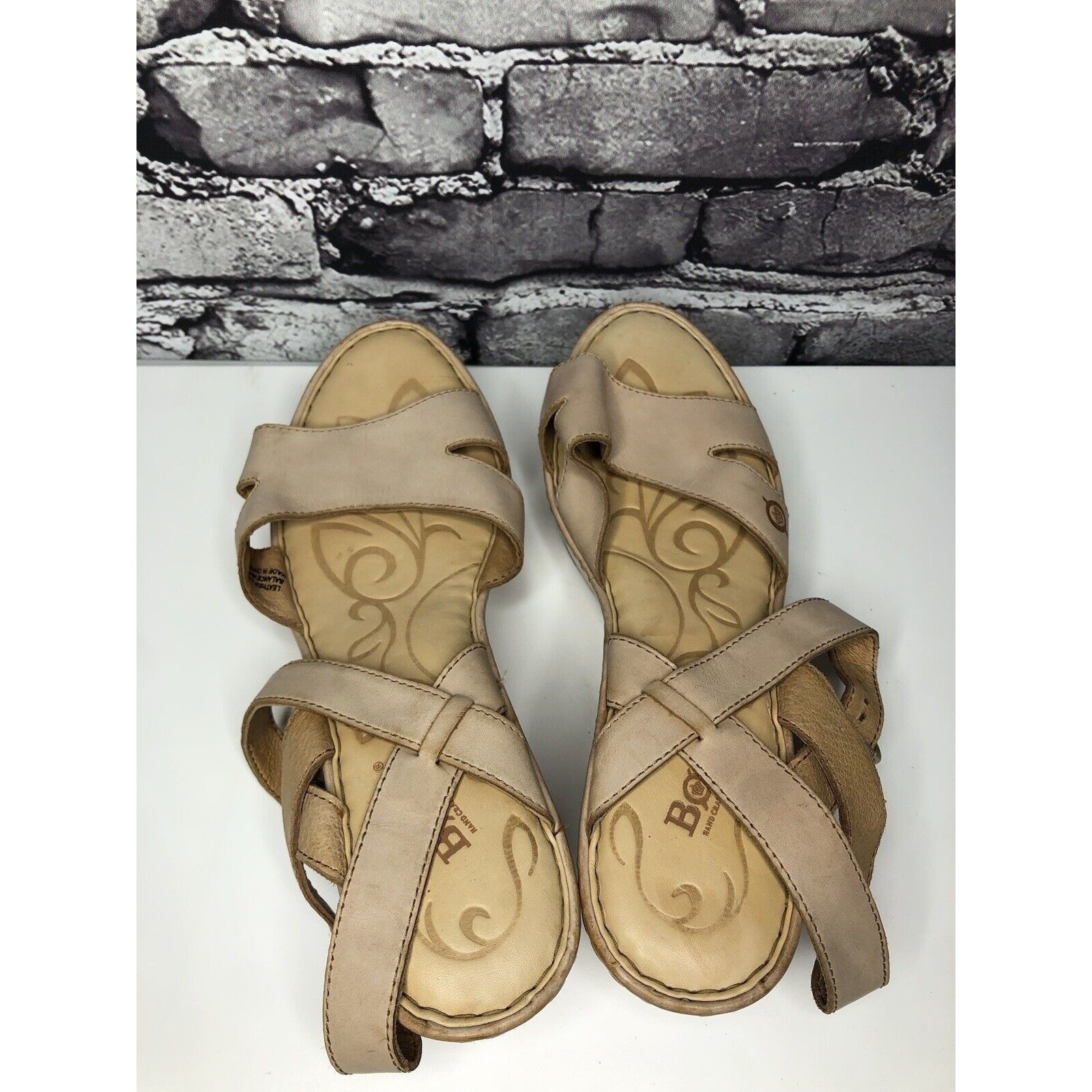 Born Born Light Pink Leather Platform High Wedge Strap Sandals Wo Size US 11 / IT 41 - 4 Thumbnail