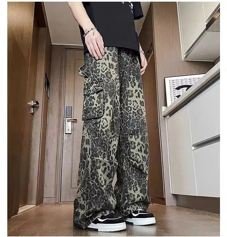 Japanese Brand Retro casual hip-hop leopard print jeans Size US 32 / EU 48 - 1 Thumbnail