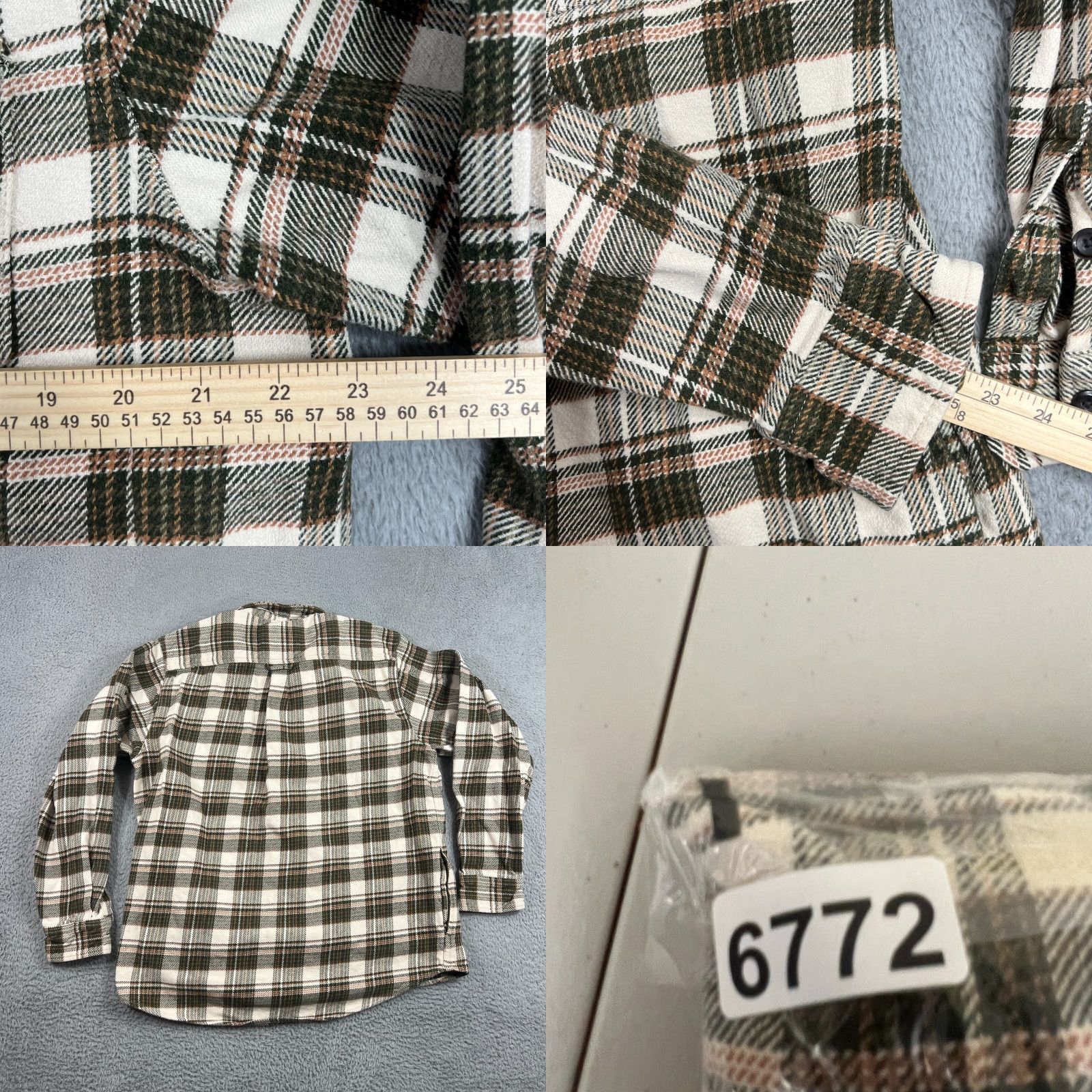 Orvis VINTAGE Orvis Men's Flannel Shirt XL Cotton Plaid Work Shacket Long Sleeve Button-Up Size US XL / EU 56 / 4 - 8 Thumbnail