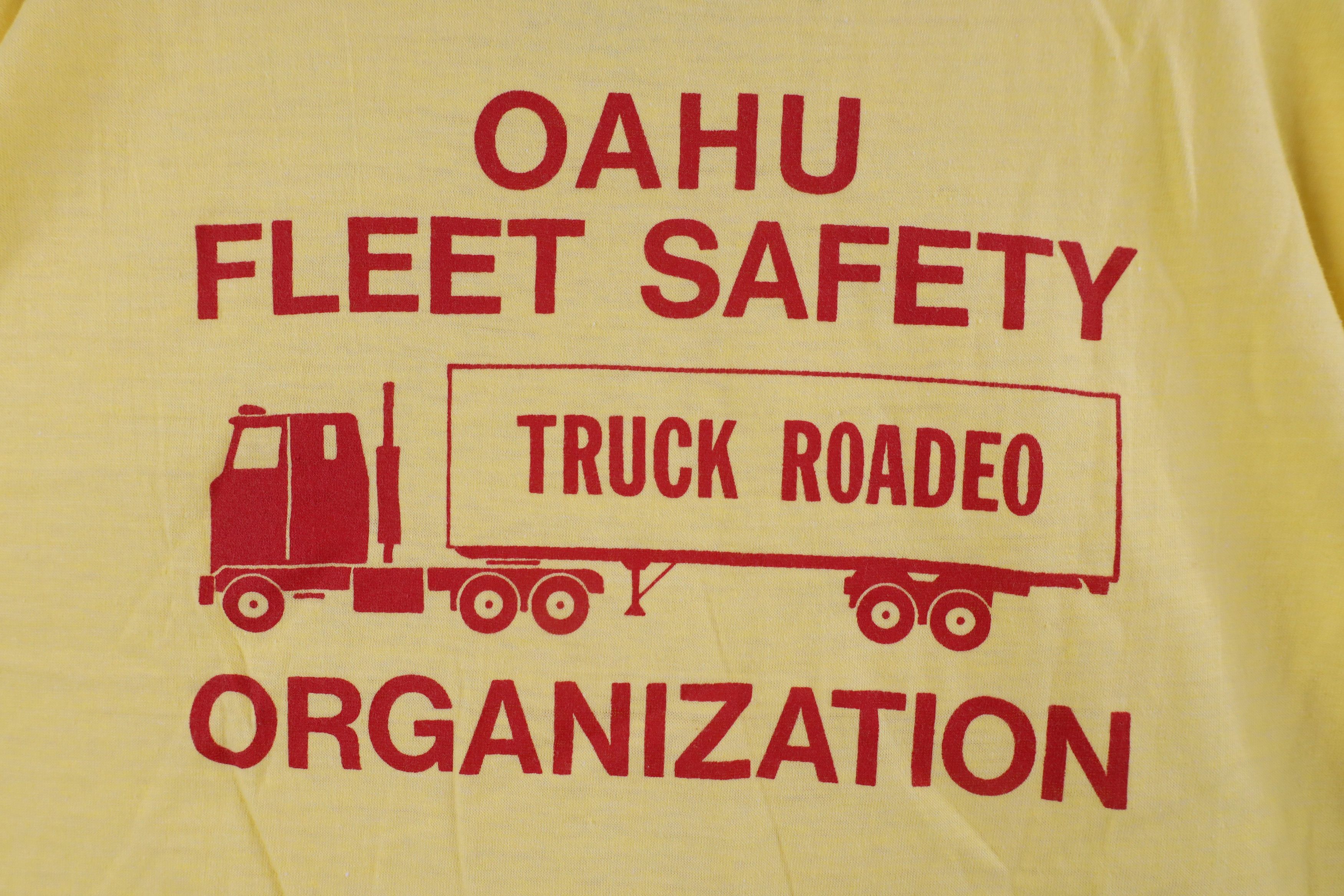 Vintage Vintage 70s Safety Truck Roadeo Trucking T-Shirt Yellow USA Size US XL / EU 56 / 4 - 6 Thumbnail