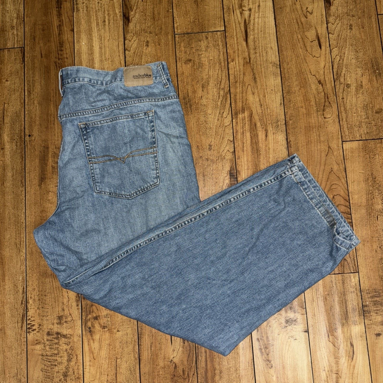 Anchor Blue × Vintage Vintage Anchor Blue Denim Jeans 42x33 Blue Baggy Skater Y2K Size US 42 / EU 58 - 1 Thumbnail