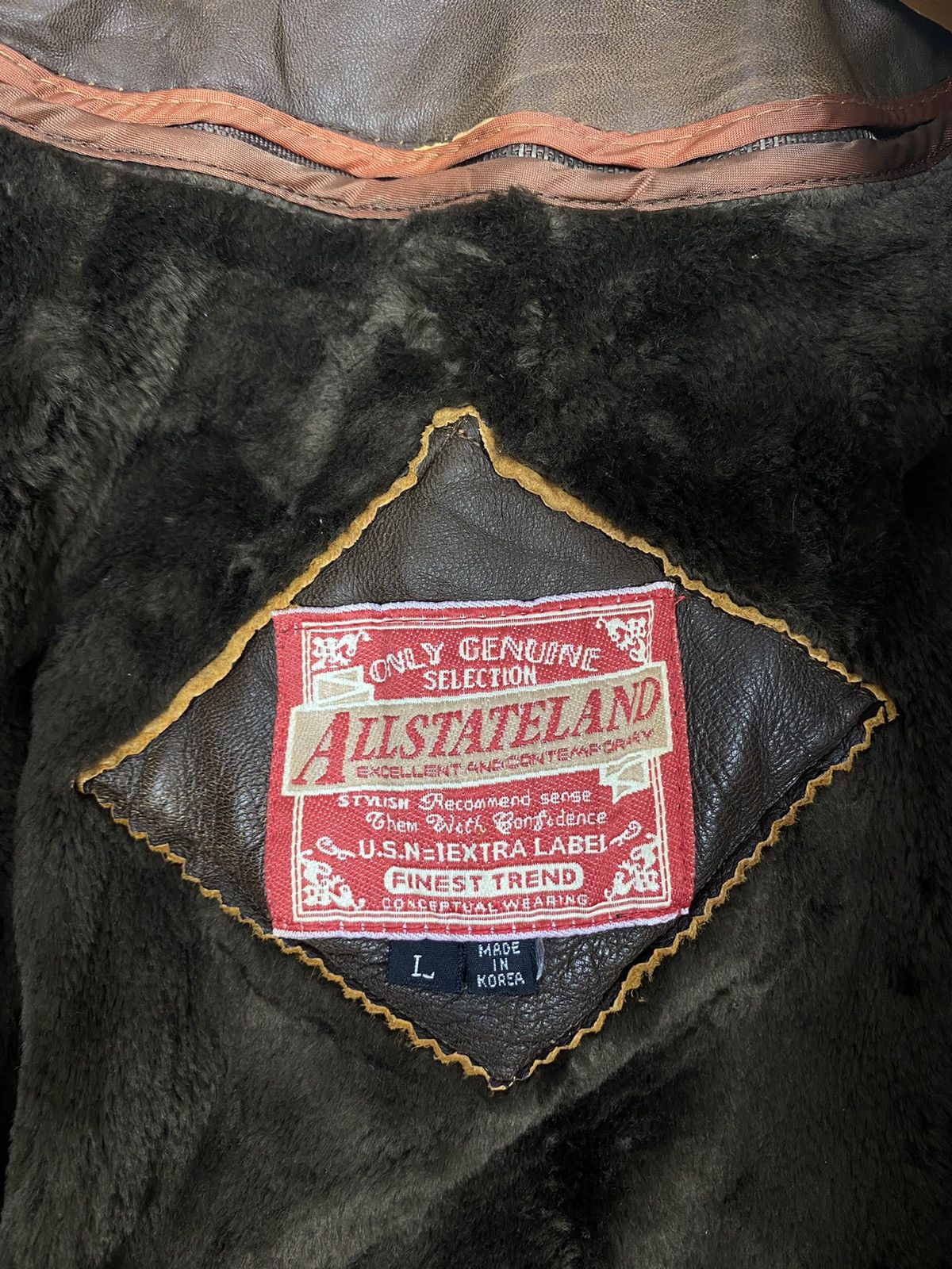Vintage Rare‼️ Vintage Flight Jacket Sheep Leather Fur Colar Size US M / EU 48-50 / 2 - 8 Thumbnail