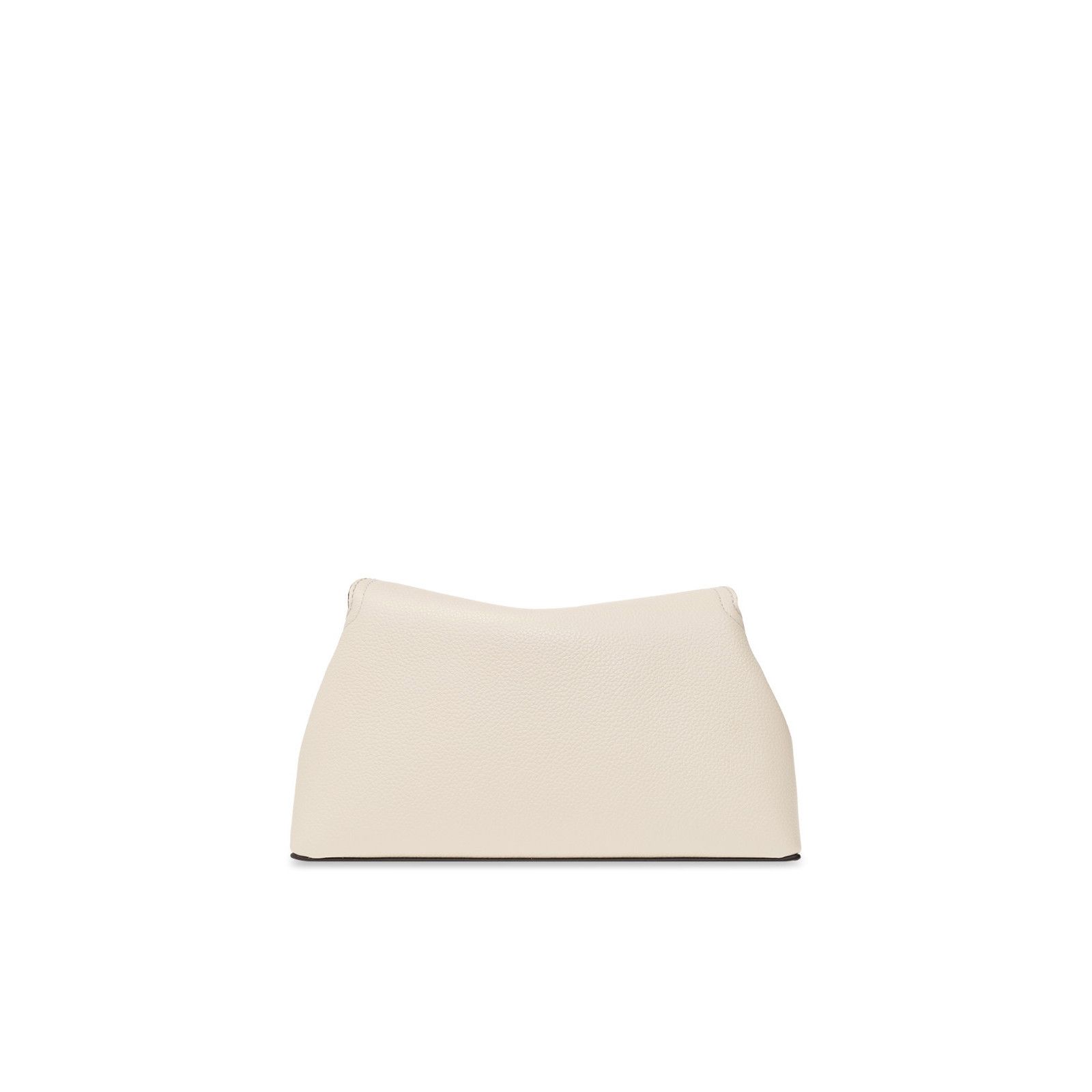 Toteme TOTEME T-Lock Ivory Leather Clutch New Size ONE SIZE - 2 Thumbnail
