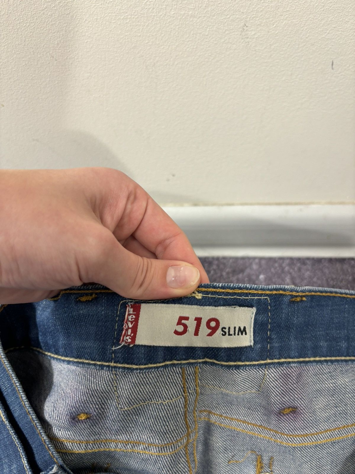 Levi's Vintage Levi’s 519 Slim Fit Faded Blue USA Hype Denim Jeans Size US 33 - 17 Thumbnail