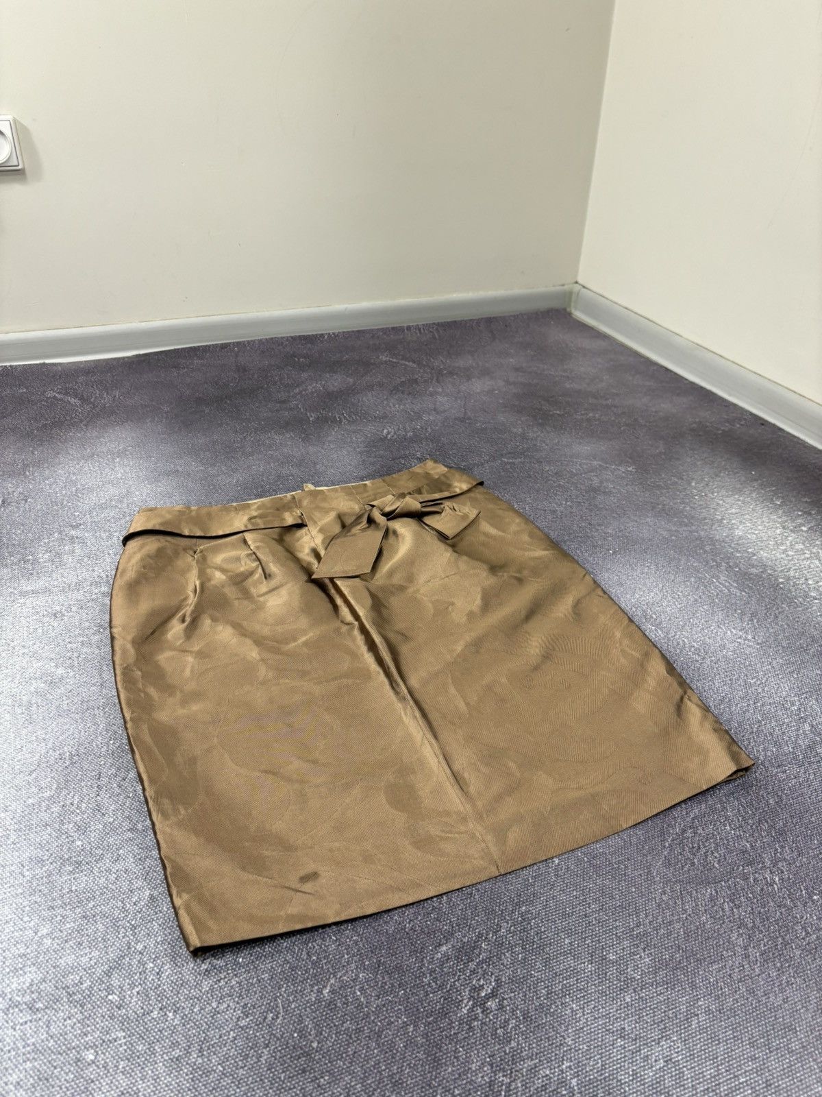 Escada Escada High-Waisted Bow Belt Luxury Silk Pencil Skirt Size 27" / US 4 / IT 40 - 4 Thumbnail