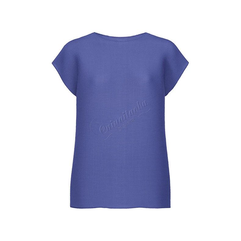 Issey Miyake Issey Miyake size:one size Blue round-neck short-sleeved s Size XS / US 0-2 / IT 36-38 - 1 Thumbnail