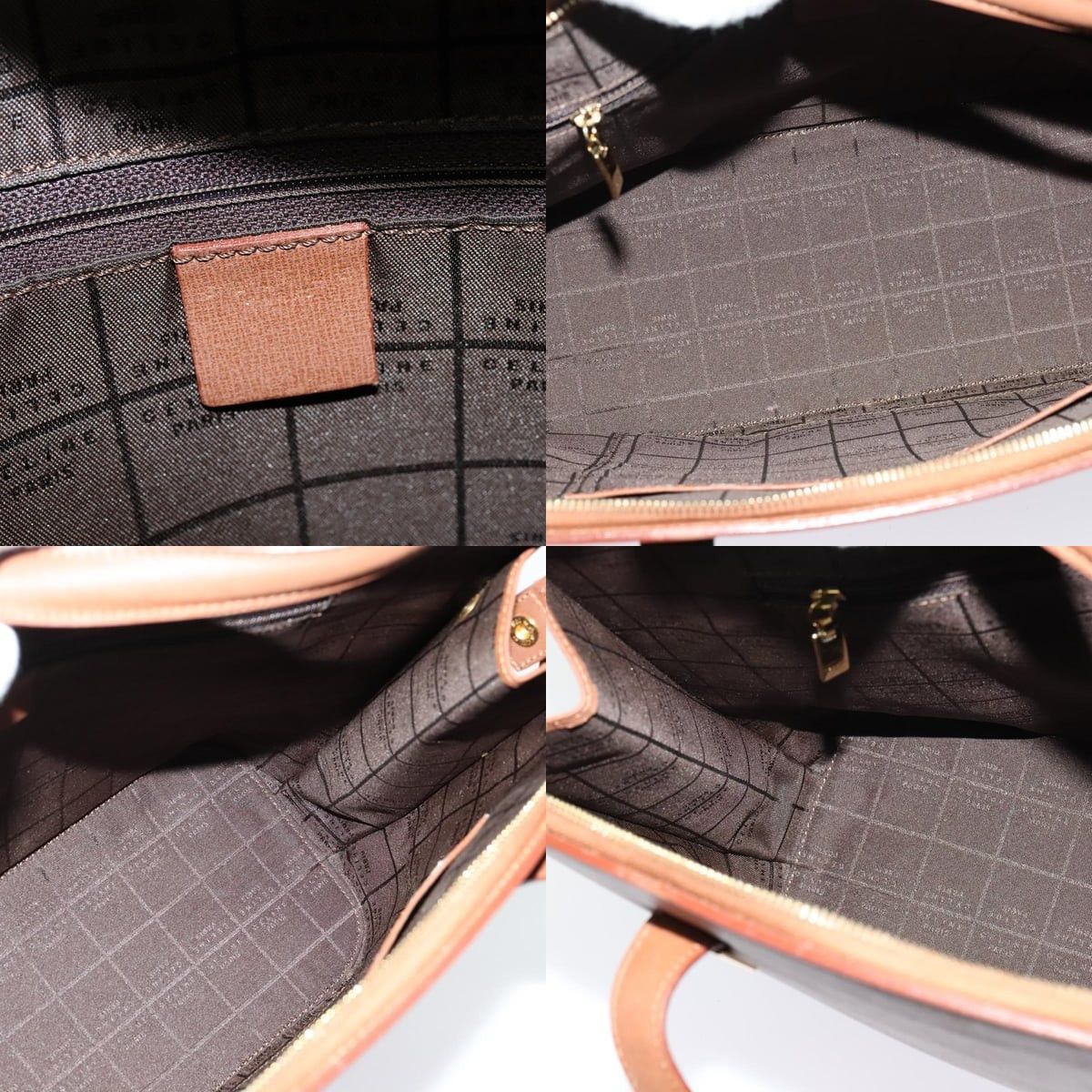 Celine CELINE Hand Bag Leather Brown Gold Size ONE SIZE - 11 Thumbnail