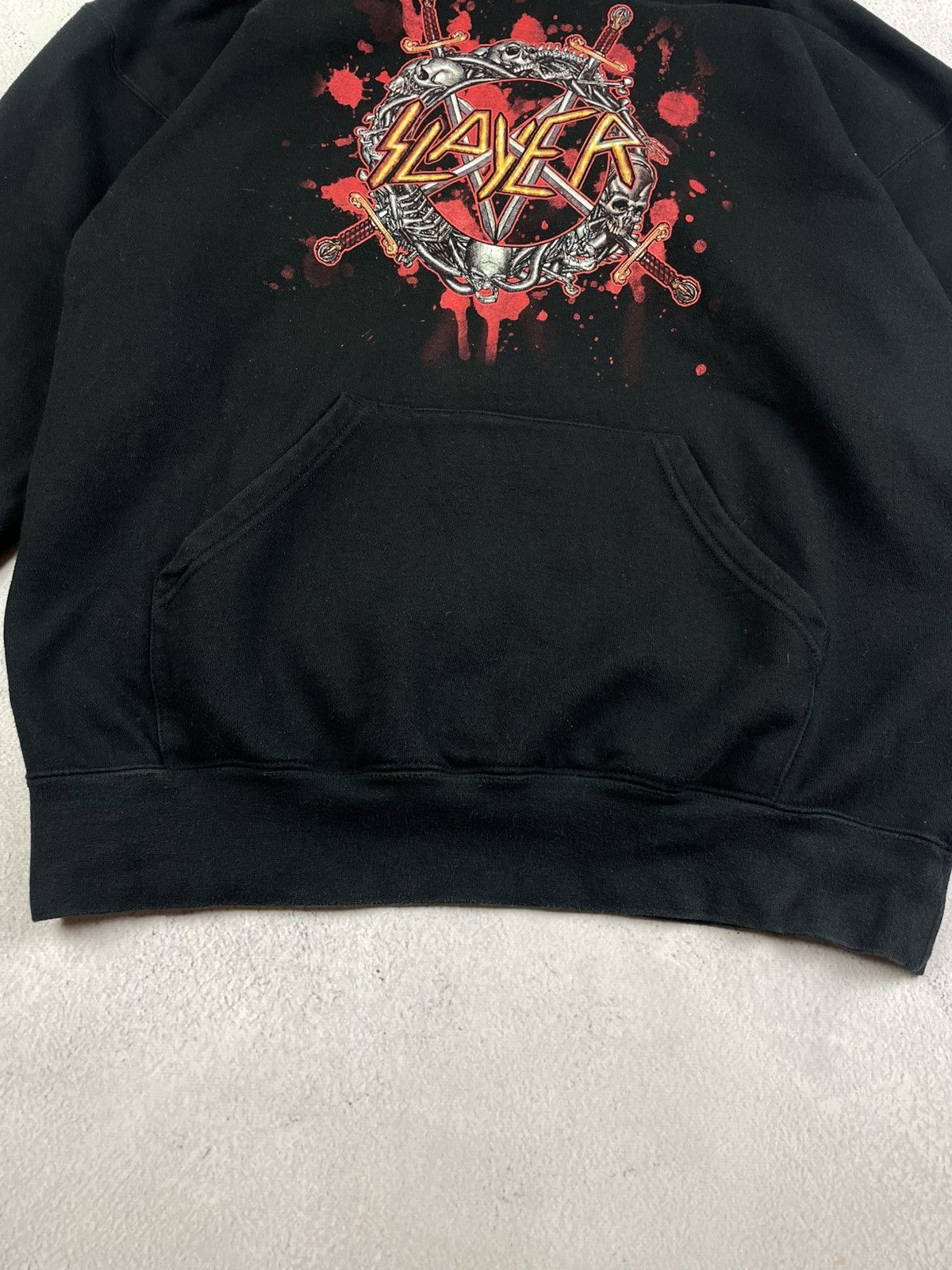 Slayer Vintage Slayer Hoodie Black L Front & Back Print Metal Band Size US L / EU 52-54 / 3 - 4 Thumbnail