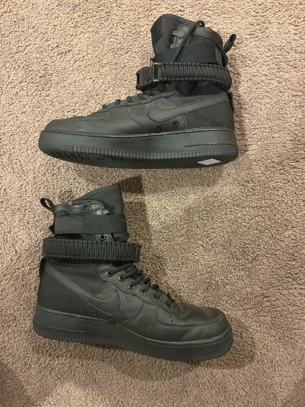 Nike NIKE SF AIR FORCE 1 ‘TRIPLE BLACK’ HIGH Size US 10 / EU 43 - 5 Thumbnail