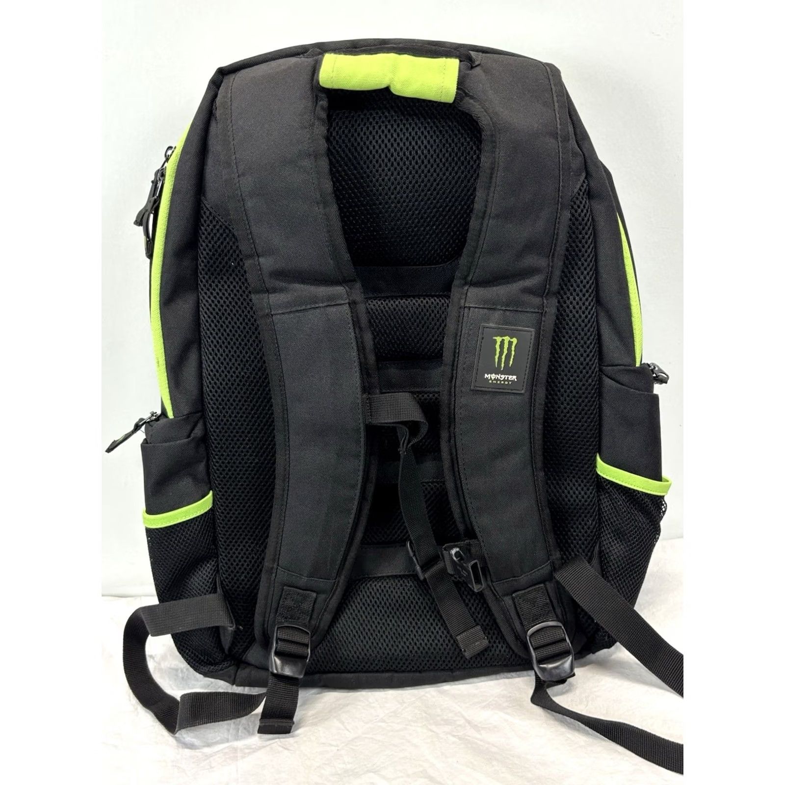 Vintage Monster Energy Backpack Black Padded with Zippers Pockets Laptop Nylon Polyester Adjustable Strap Men 14x20x6 Energy Drink Bag Daypack Size ONE SIZE - 5 Thumbnail