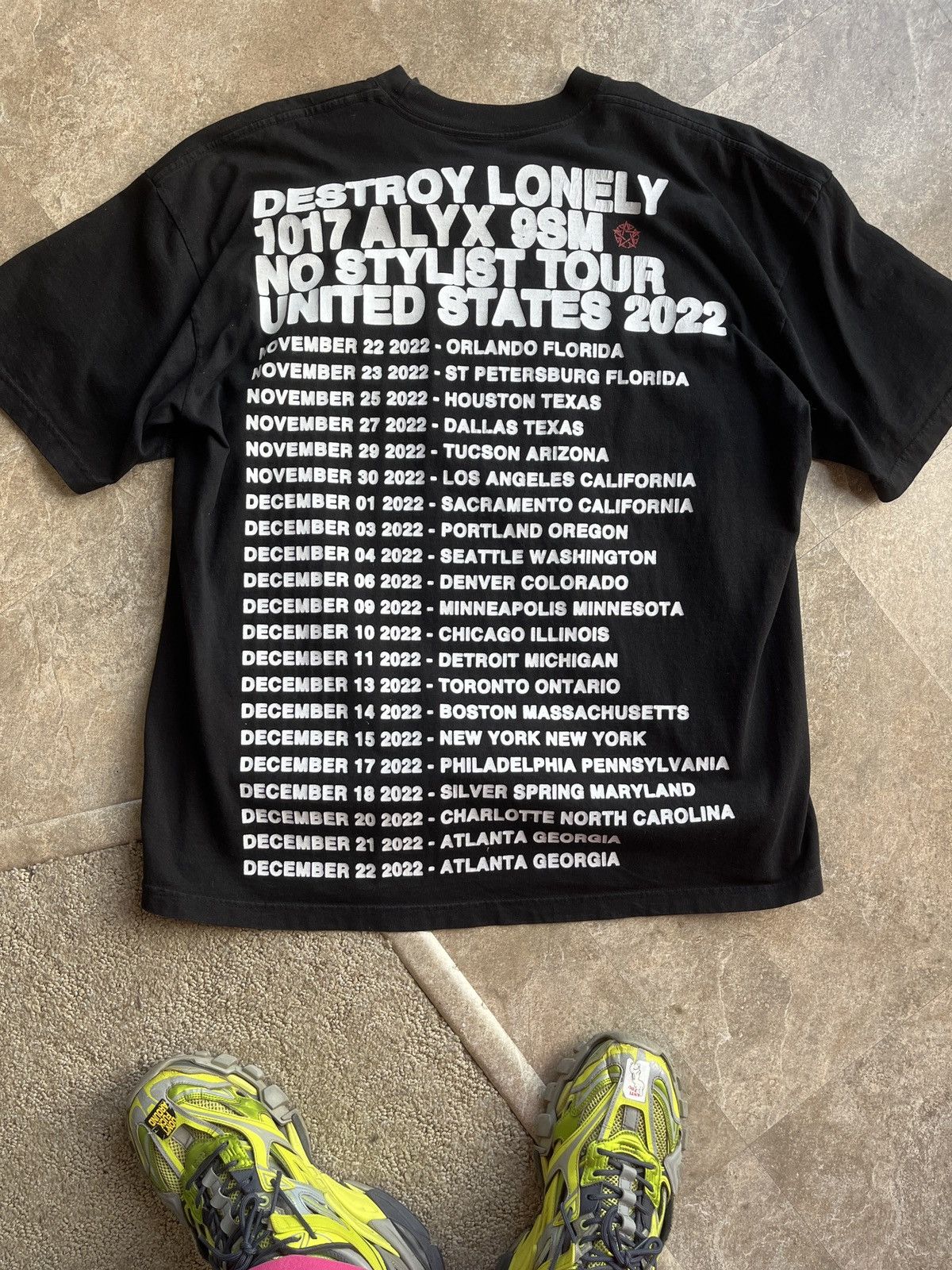 1017 ALYX 9SM × Destroy Lonely Destroy Lonely x Alyx tour merch RARE Size US XL / EU 56 / 4 - 1 Thumbnail