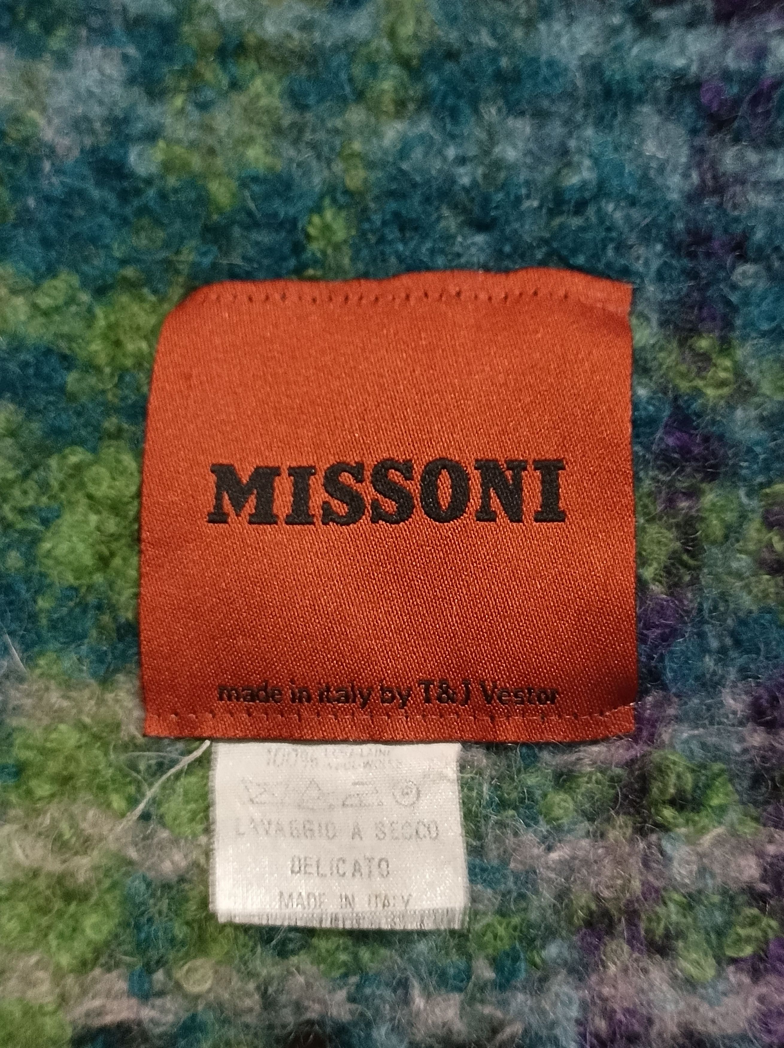 Missoni × Vintage Missoni T&J Vestor Vintage Wool Tartan Blanket Wrap Scarf Size ONE SIZE - 5 Thumbnail