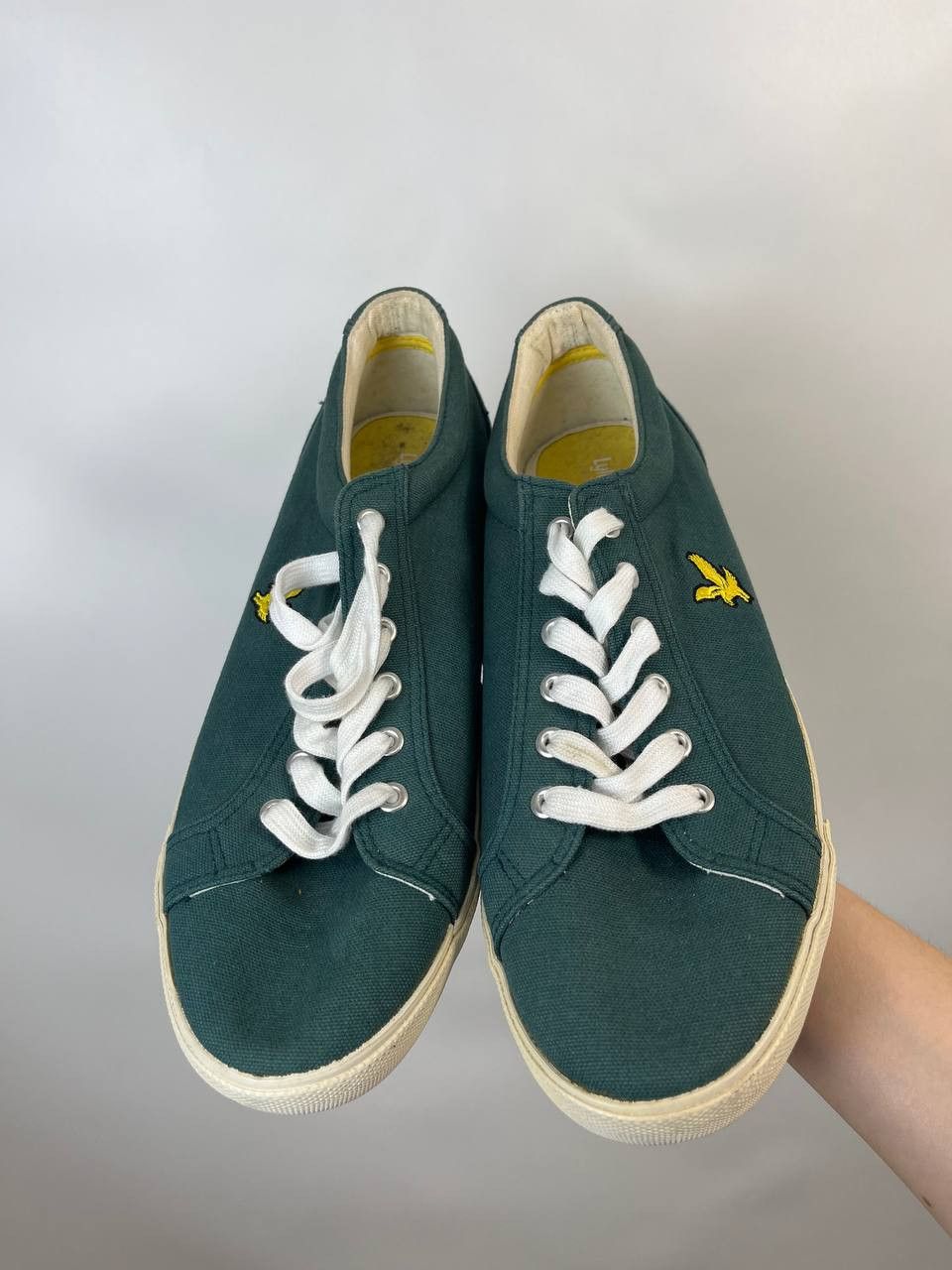 Lyle & Scott Lyle & Scott Green Canvas Sneakers Shoes Size 44 Size US 11 / EU 44 - 1 Thumbnail