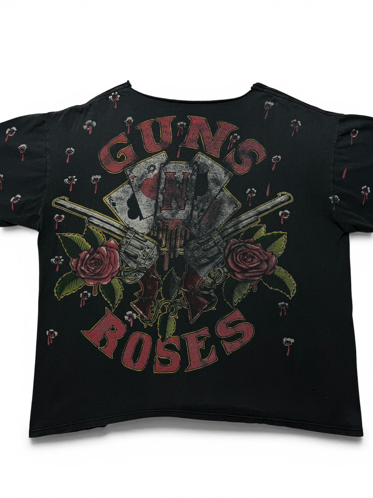 Band Tees Vintage 90’s Guns N Roses AOP Band Tee Shirt Size US XL / EU 56 / 4 - 6 Thumbnail
