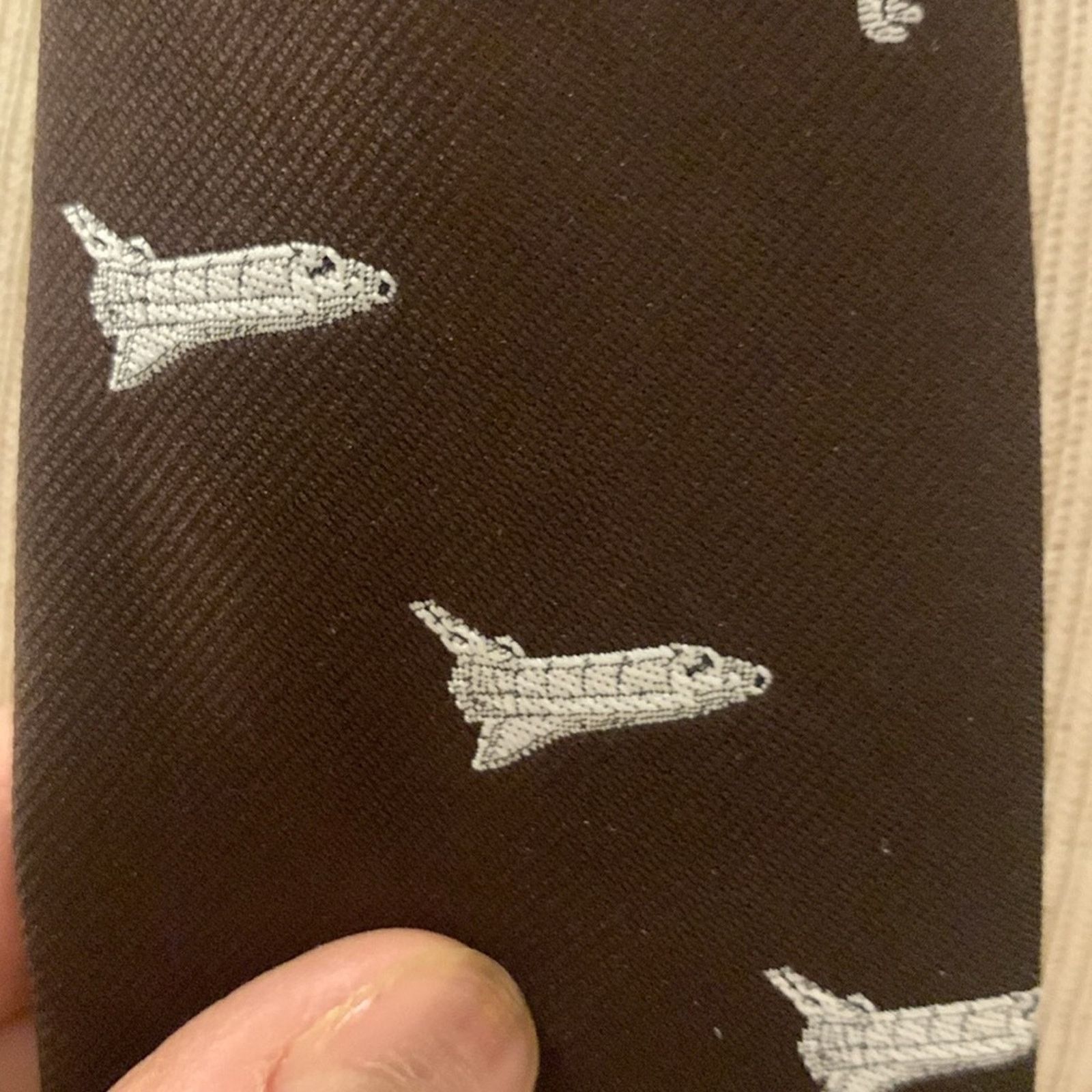 Vintage 80’s RARE space shuttle Challenger astronauts embroider tie Size ONE SIZE - 5 Thumbnail