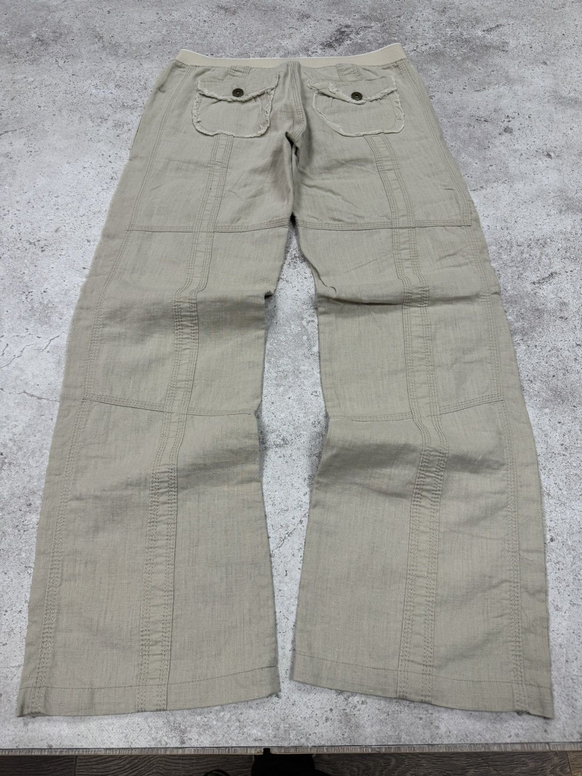 If Six Was Nine × Junya Watanabe × Le Grande Bleu (L.G.B.) Vintage Japanese Linen Y2K Goa Style Pants Size US 29 - 6 Thumbnail