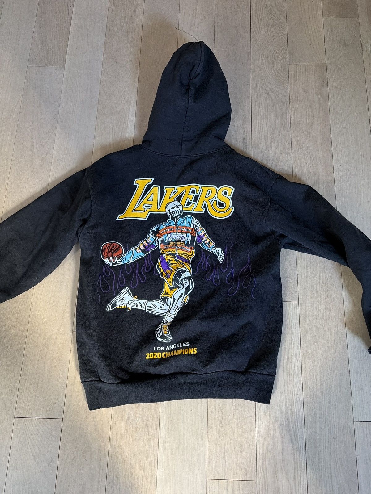 NBA × Warren Lotas Warren Lotas Lakers Heavyweight Hoodie - Black Size US M / EU 48-50 / 2 - 1 Thumbnail