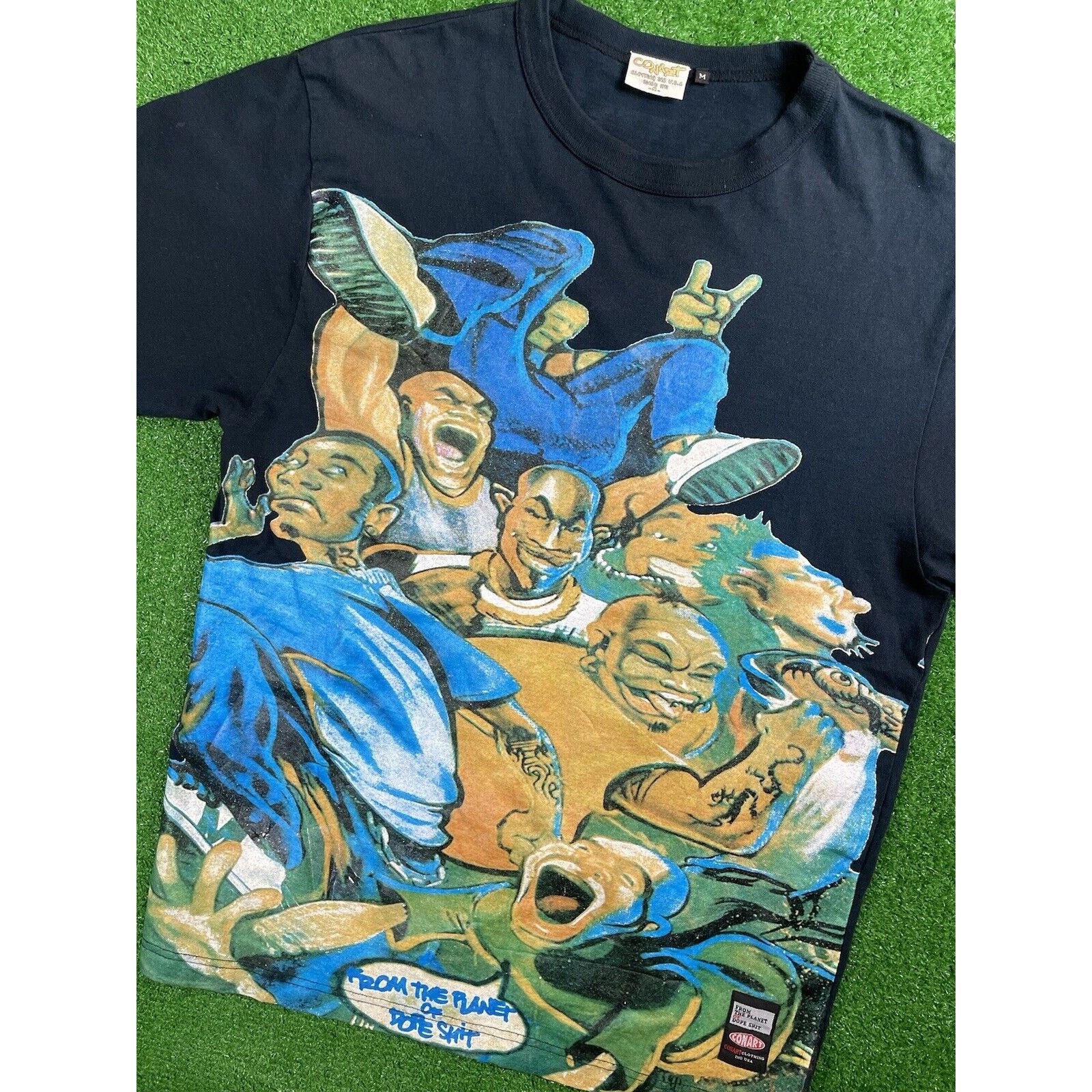 Vintage Vintage 90s Conart Black Graffiti Krylon Medium Large Shirt Size US M / EU 48-50 / 2 - 1 Thumbnail