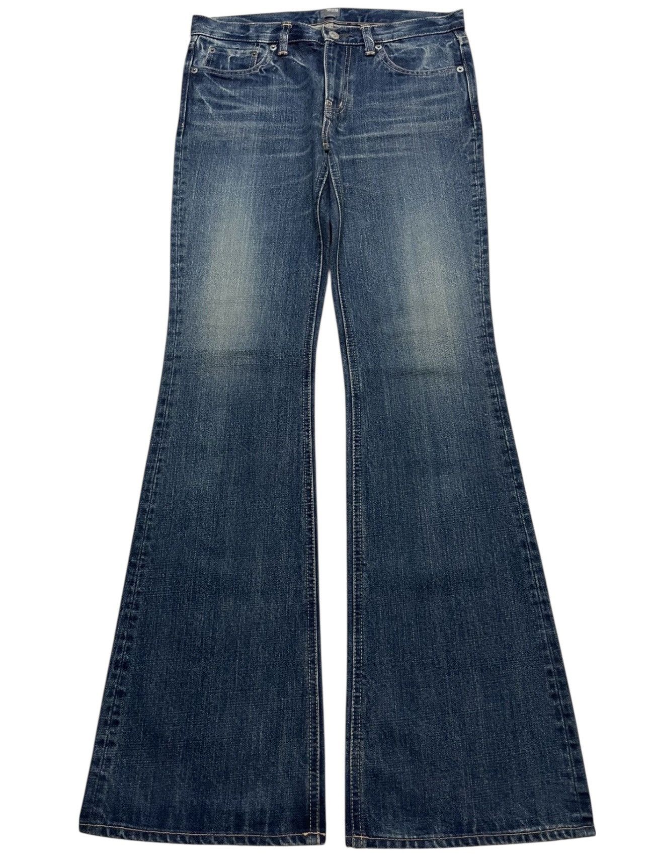 Japanese Brand 💥Flared💥90s Style DMG Mudwash Bell Bottom Sick Jean Japan Size US 29 - 1 Thumbnail