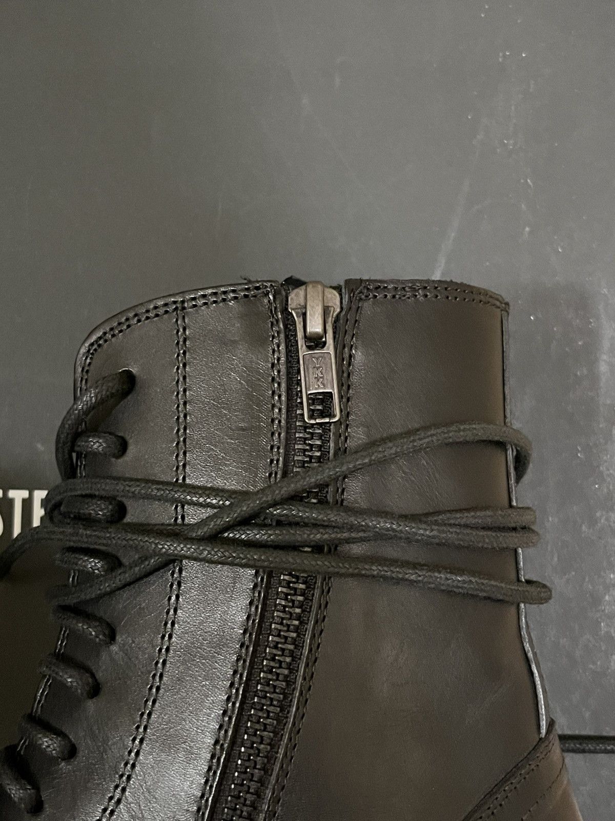 Ann Demeulemeester Black Leather Combat Boots Size US 10 / EU 43 - 4 Thumbnail