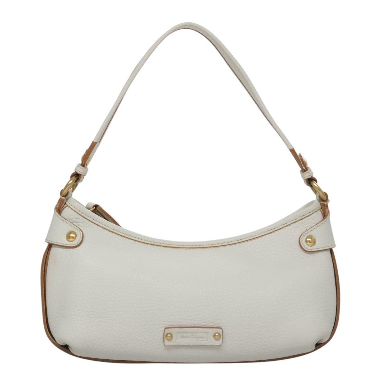Salvatore Ferragamo White Leather Shoulder Bag (Pre-Owned) Size ONE SIZE - 1 Thumbnail