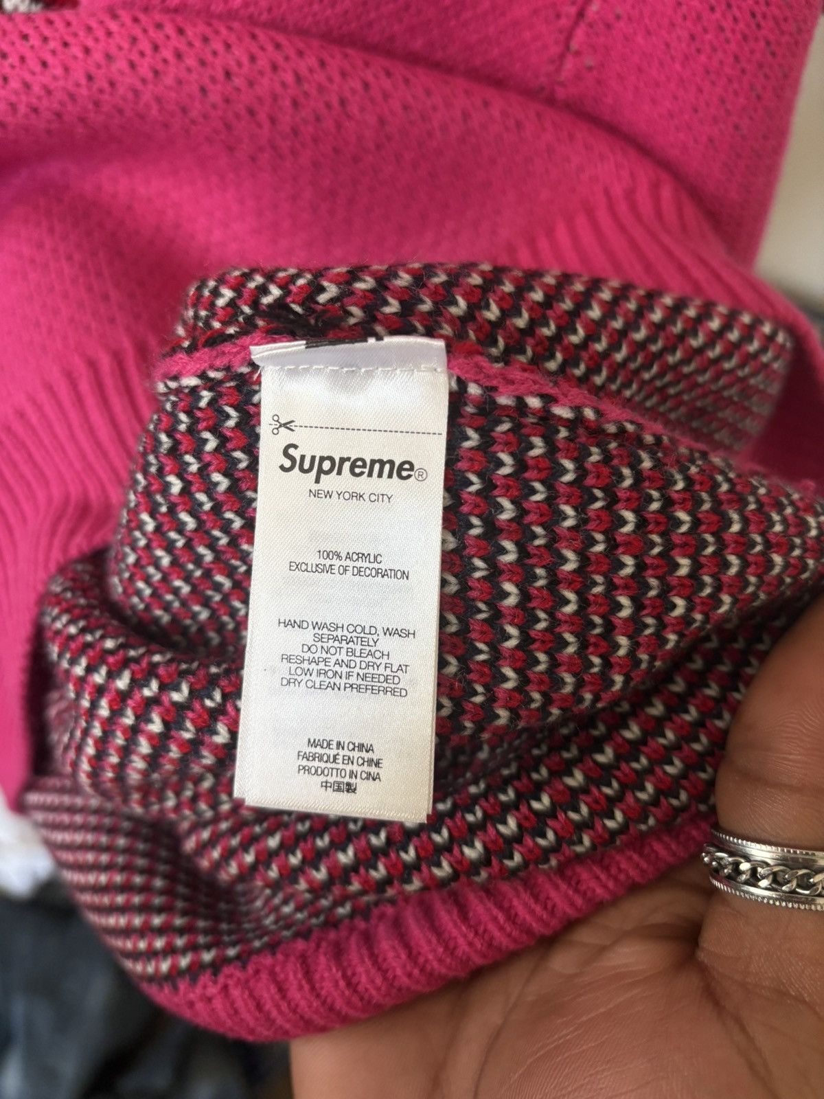 Supreme Supreme FW25 Target Sweater Pink Size US L / EU 52-54 / 3 - 4 Thumbnail