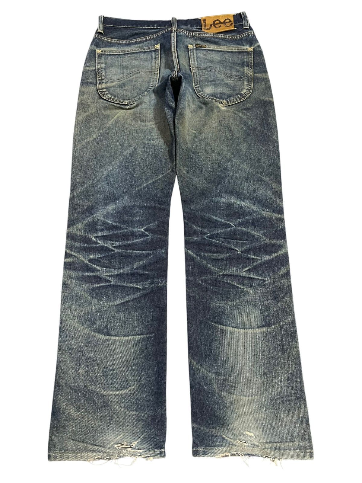 Lee Vintage 90s Lee Blue Faded Wash Style Distressed Jeans Size US 30 / EU 46 - 2 Thumbnail