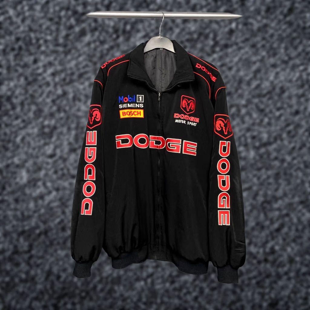 Vintage VINTAGE Dodge Jacket Racing Mens XXL Black Logo Windbreaker Size US XXL / EU 58 / 5 - 1 Thumbnail