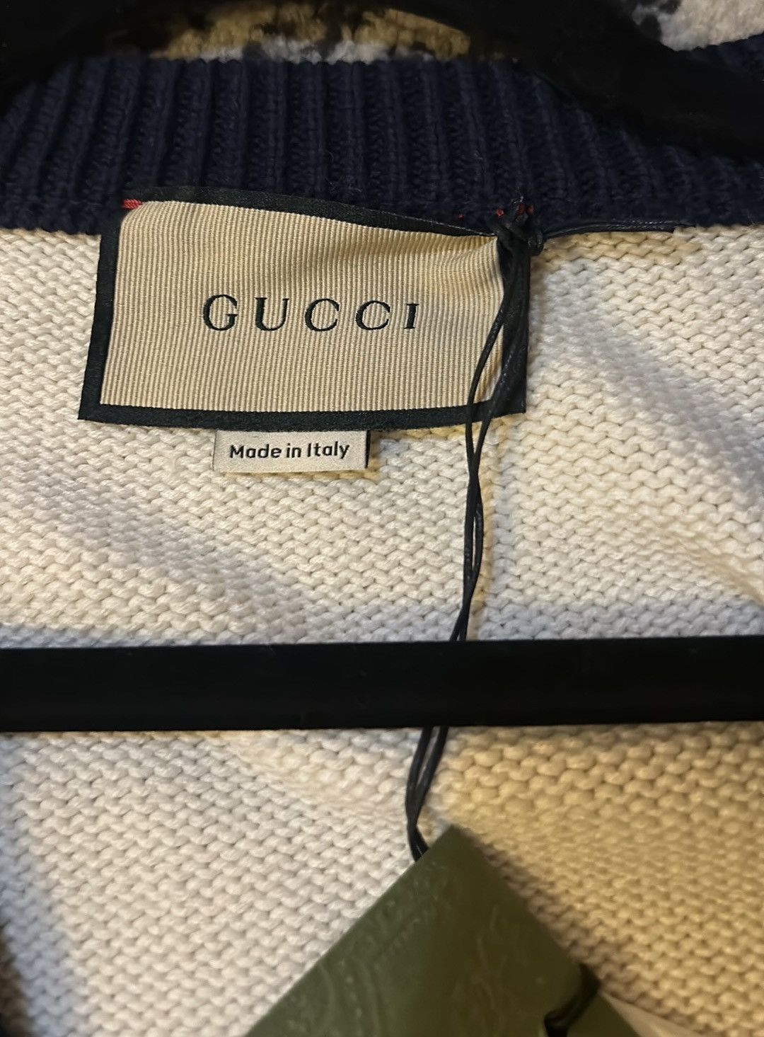 Gucci Gucci Striped Button Up Cotton & Wool Cardigan size L Size US L / EU 52-54 / 3 - 4 Thumbnail