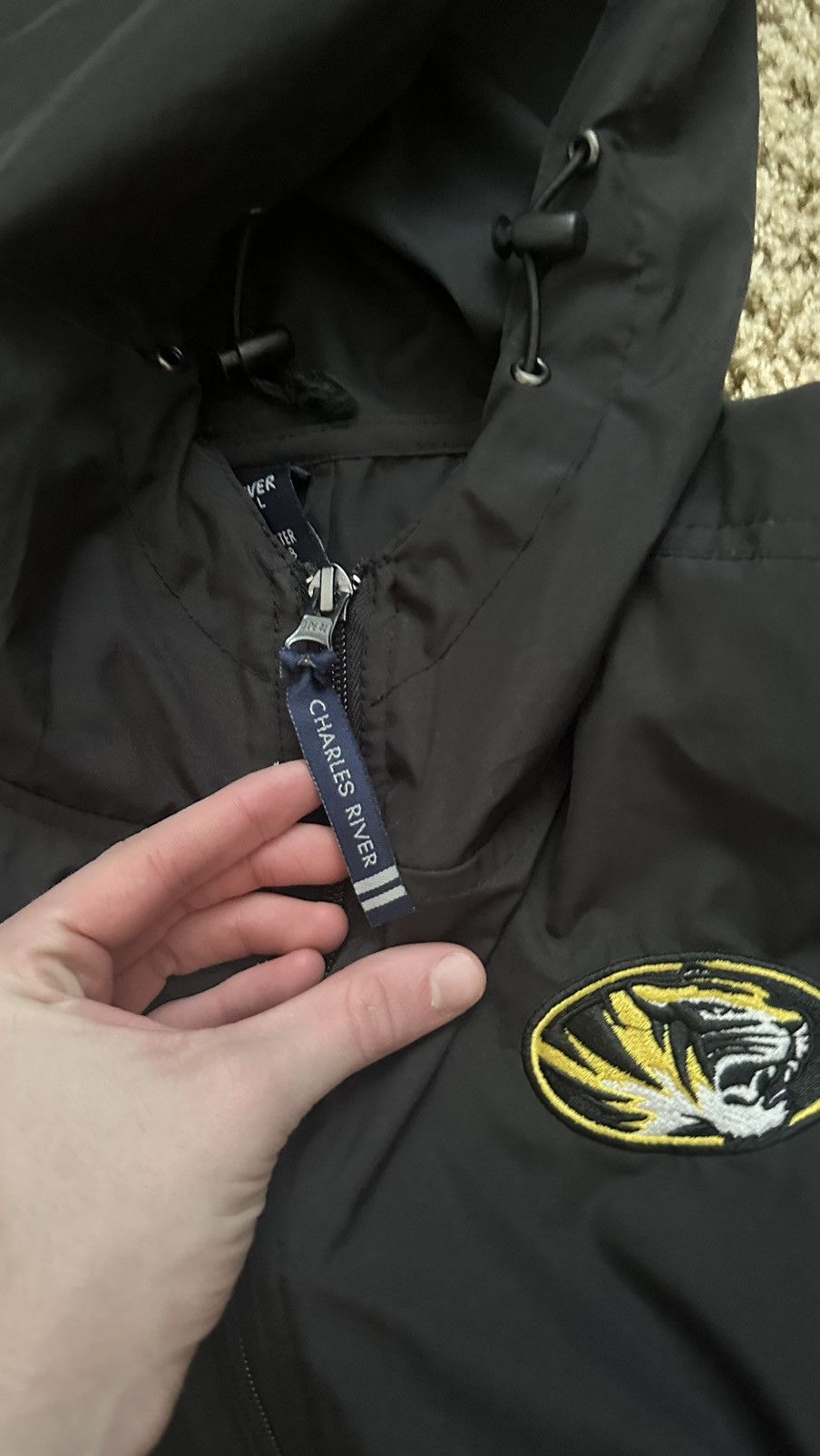Vintage Black Missouri windbreaker Size US M / EU 48-50 / 2 - 2 Thumbnail