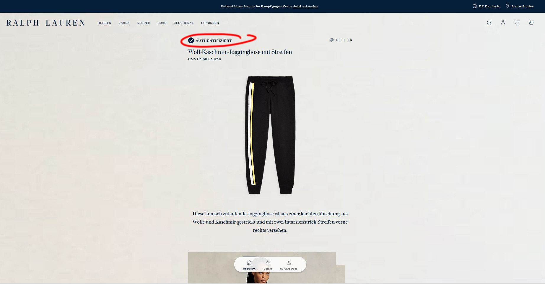 Polo Ralph Lauren MSRP~400€ Cashmere Wool knit Sweatpants size S warm&soft Size 28" / US 6 / IT 42 - 2 Thumbnail