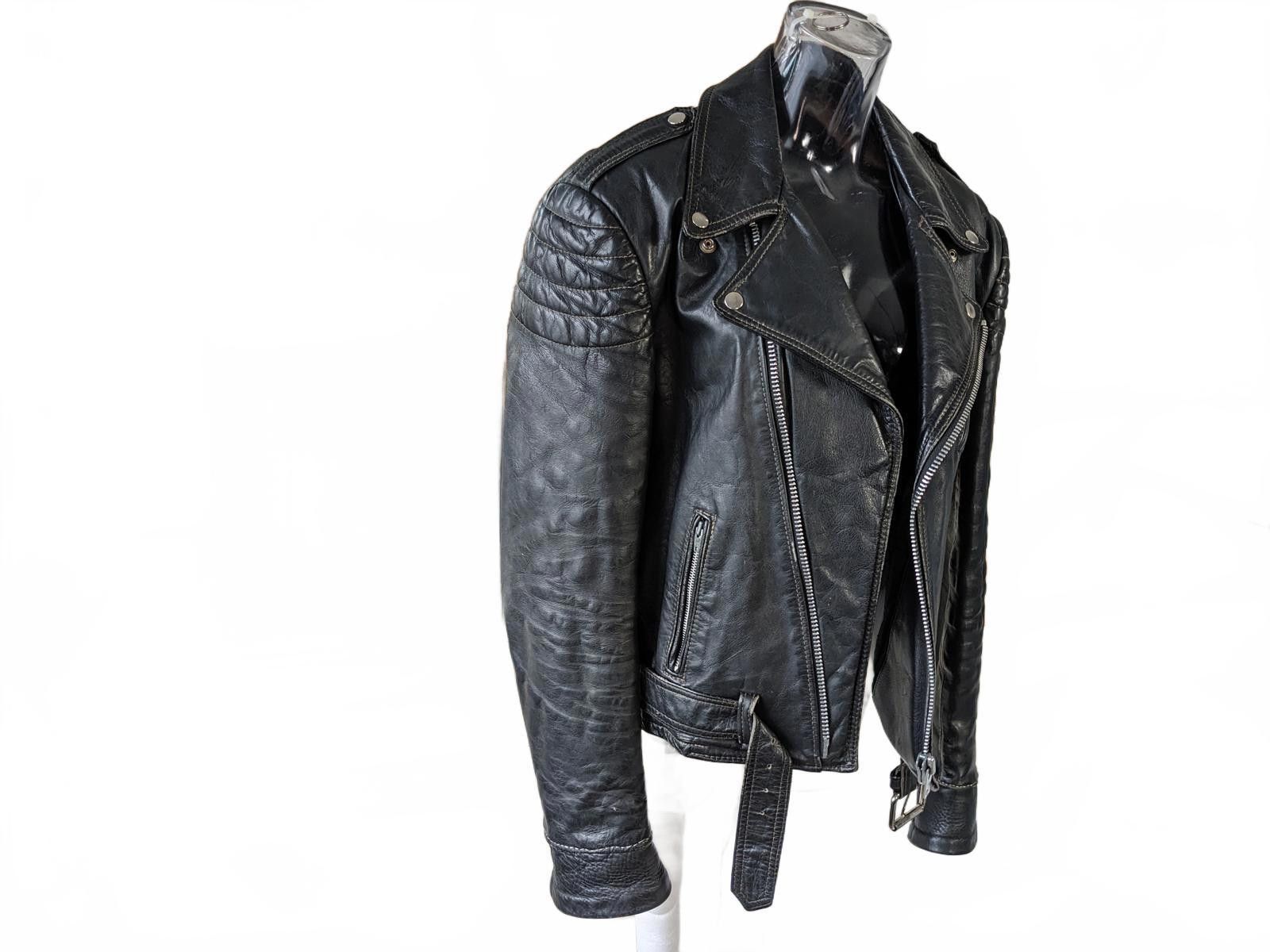 Other Revolution Canada 1980s Perfecto Biker Jacket Men Leather 44 Size US L / EU 52-54 / 3 - 4 Thumbnail