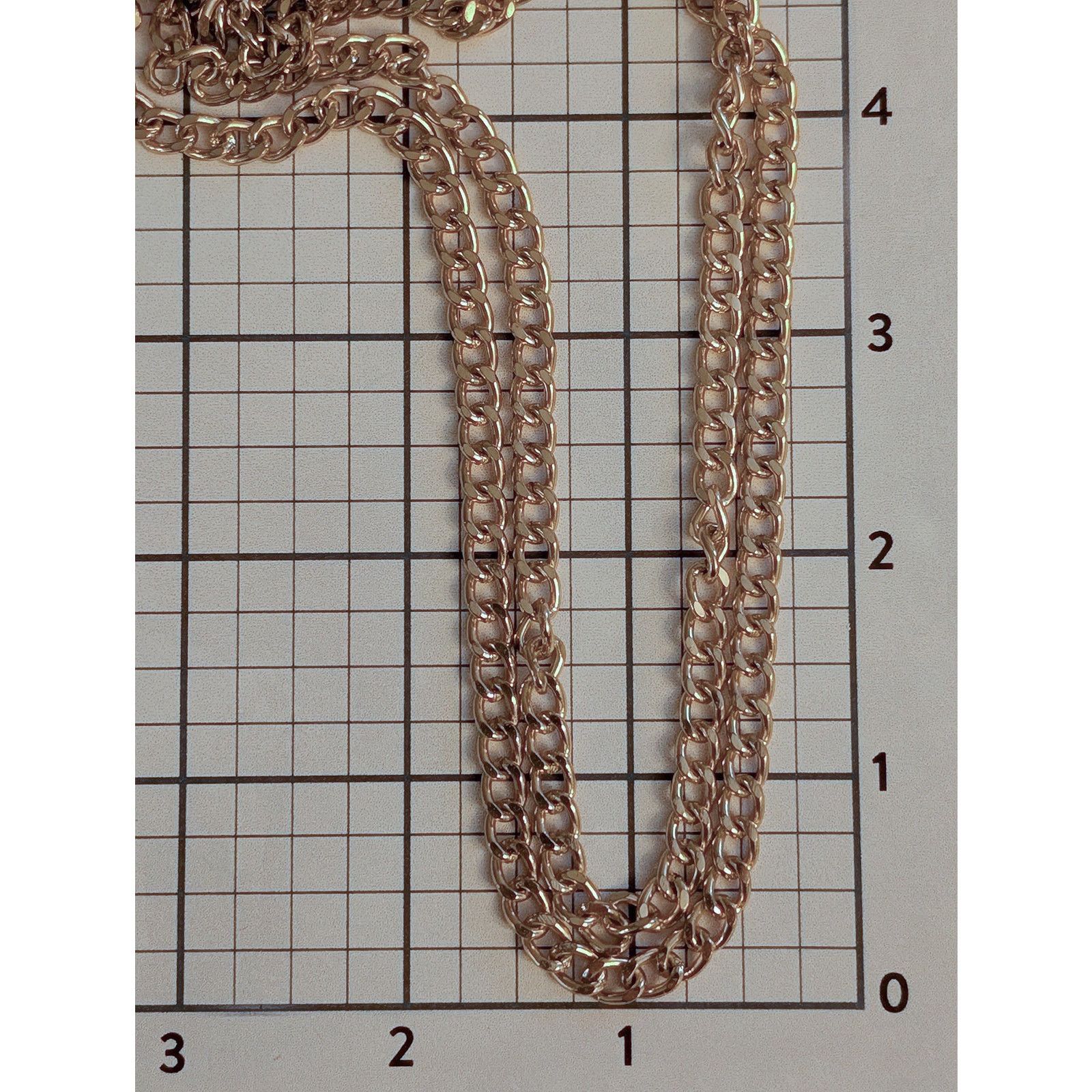 Vintage VTG 1980s 46" Gold-Tone Diamond-Cut Curb Link Chain Necklace Size ONE SIZE - 5 Thumbnail