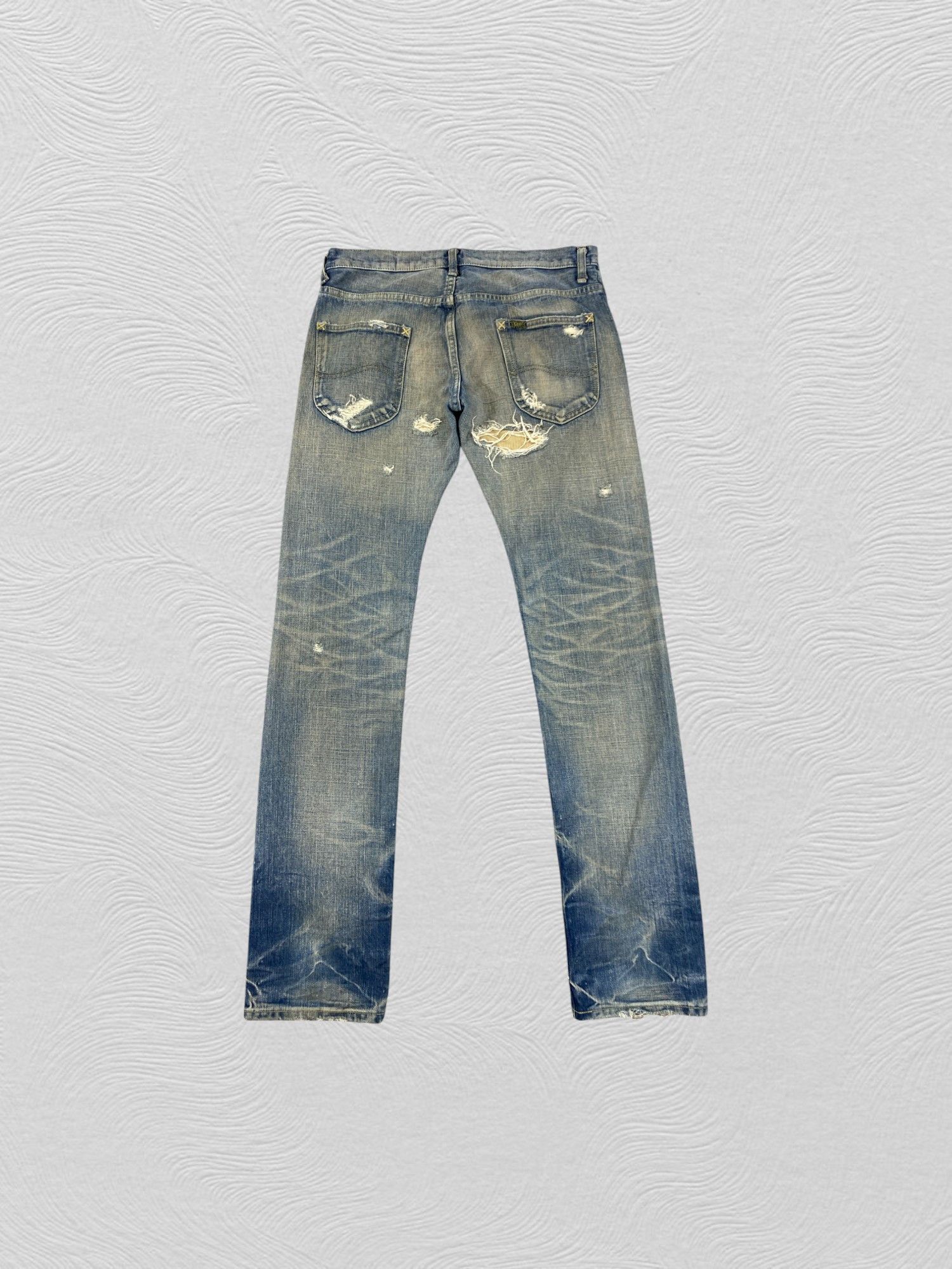 If Six Was Nine Redline Dirty Blue Vintage Lee Jeans 33x33 Denim- JN3660 Size US 33 - 2 Thumbnail
