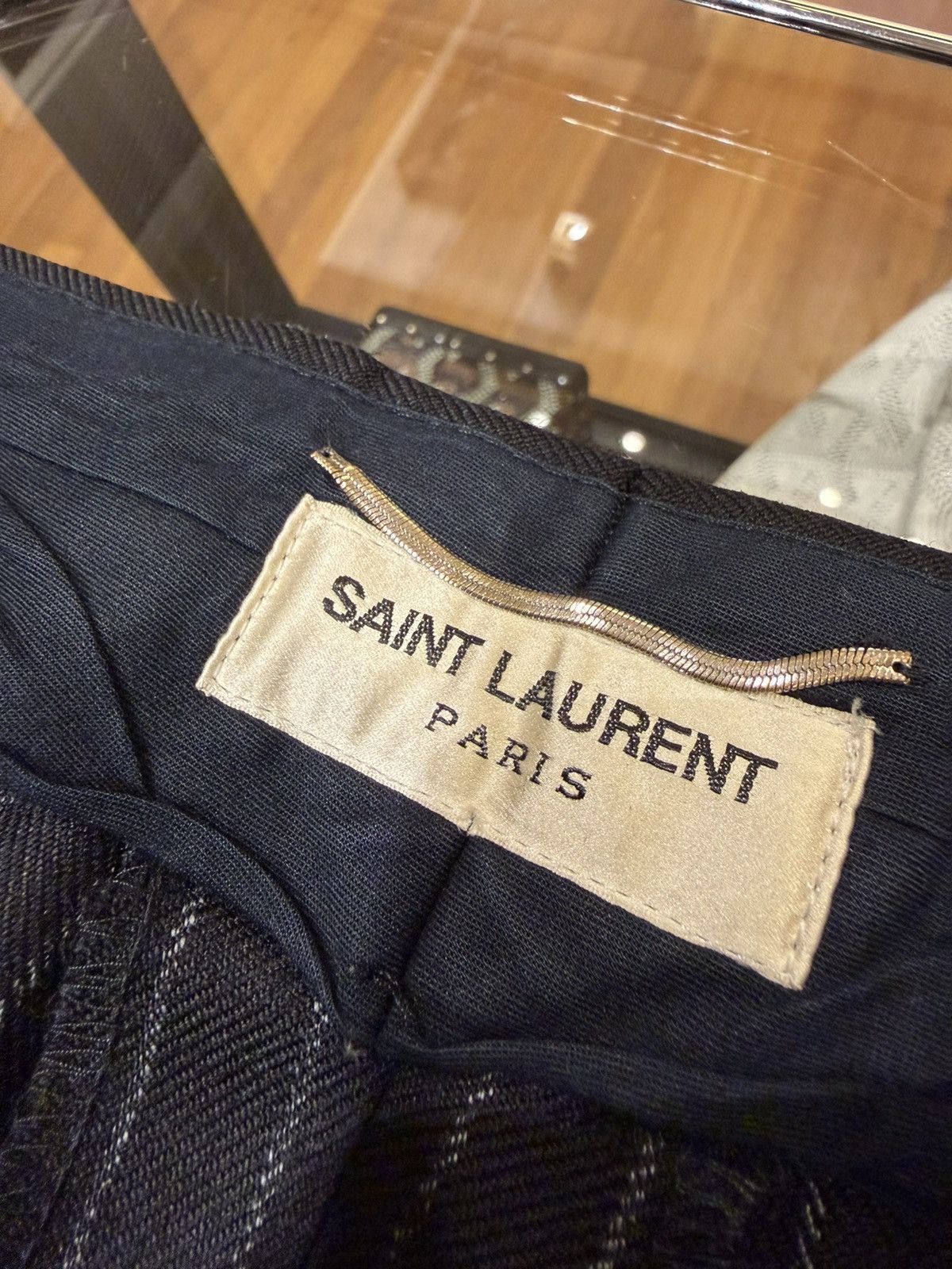 Saint Laurent Paris Saint Laurent Striped Dress Trousers Size US 38 / EU 54 - 3 Thumbnail