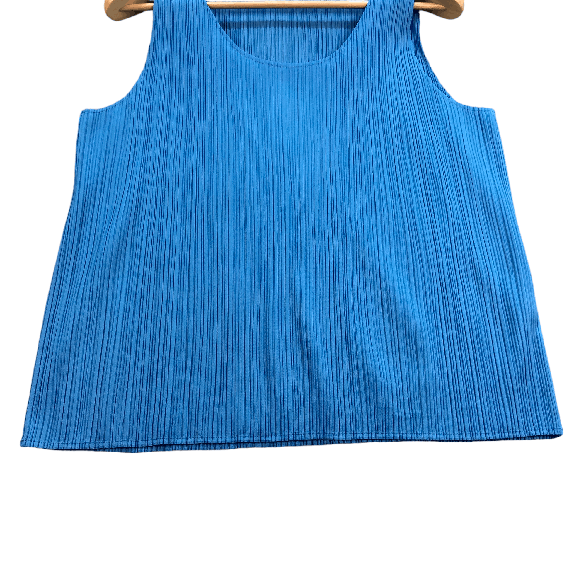 Issey Miyake ISSEY MIYAKE PLEATS PLEASE BLUE SLEEVELESS TOPS #6010-218 Size S / US 4 / IT 40 - 3 Thumbnail
