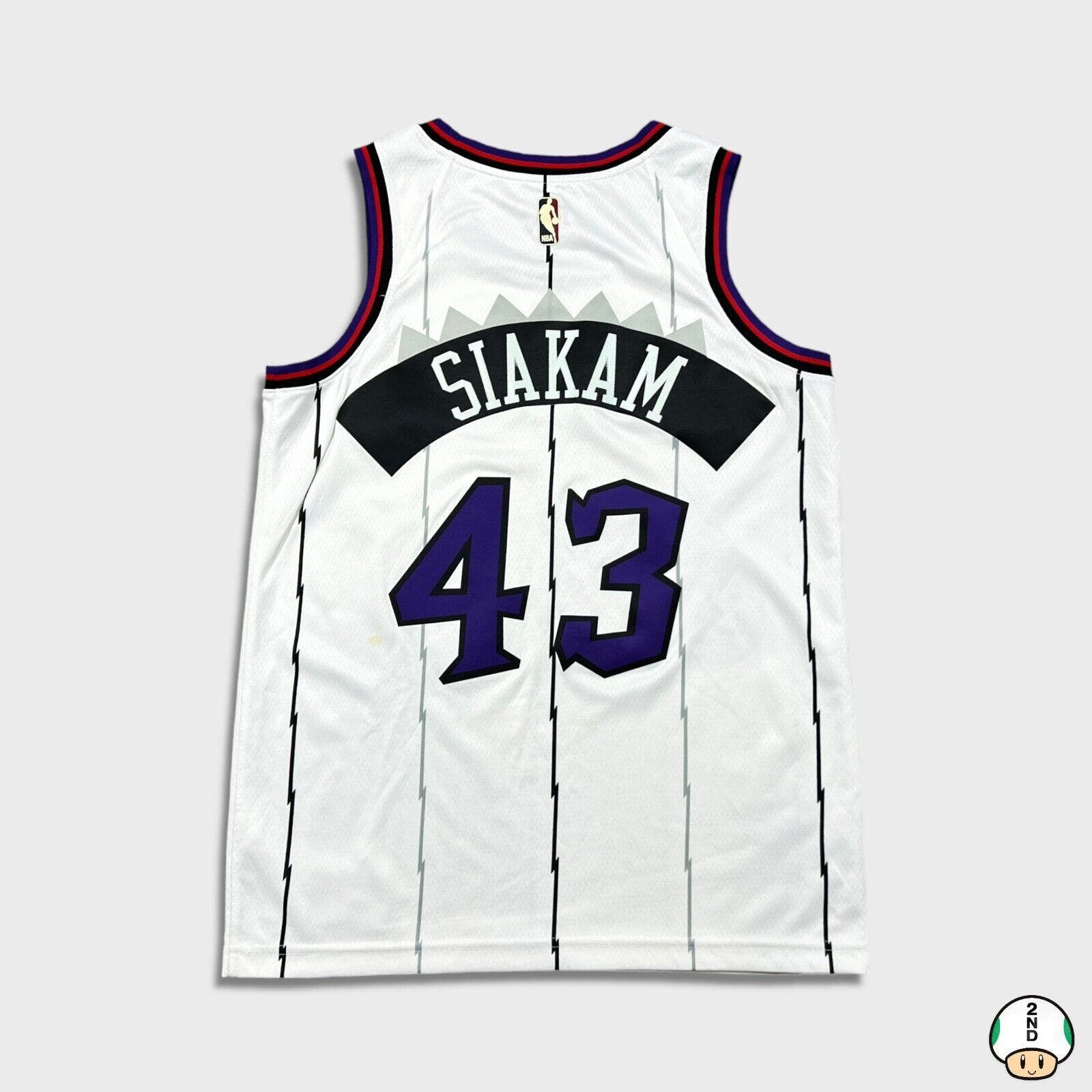 image of NBA x Nike Vintage Nike Pascal Siakam Toronto Raptors Basketball Jersey in White (Size Medium)