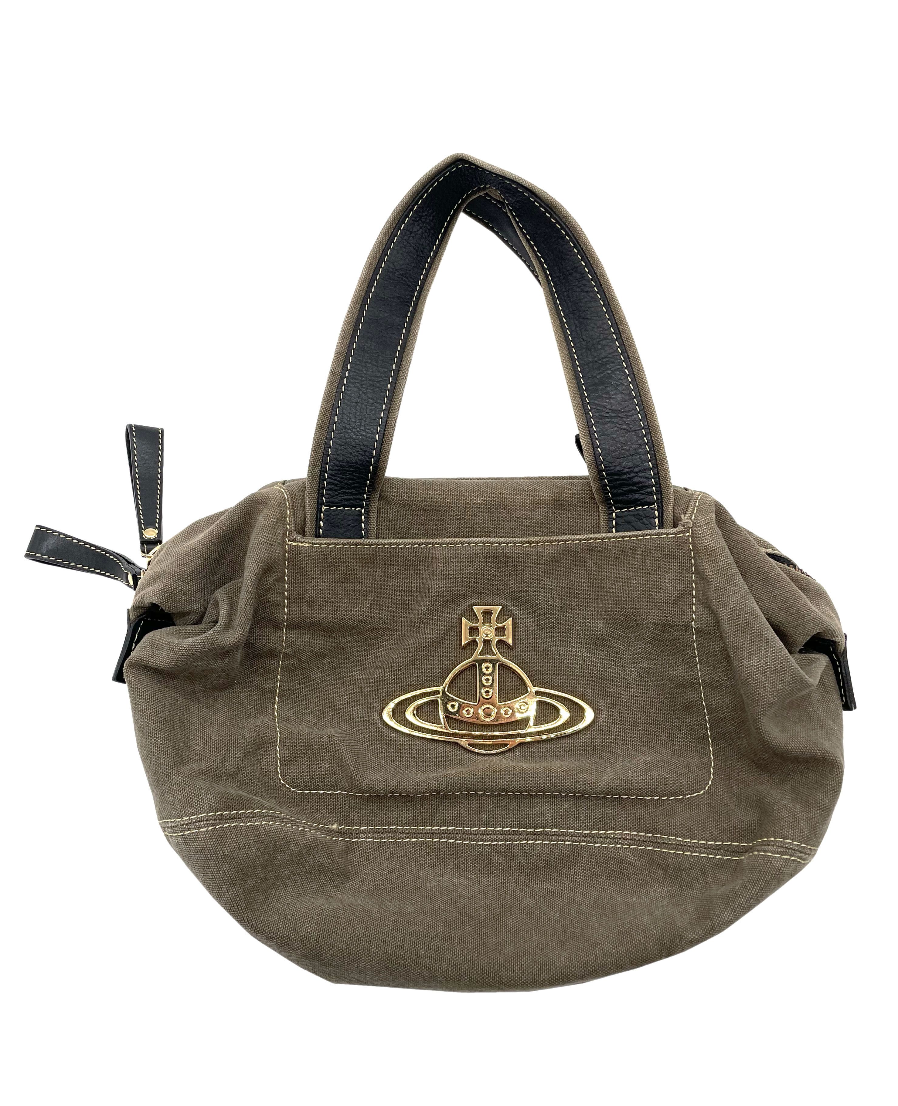 Vivienne Westwood Orb Canvas Tote Bag in Beige, Men's