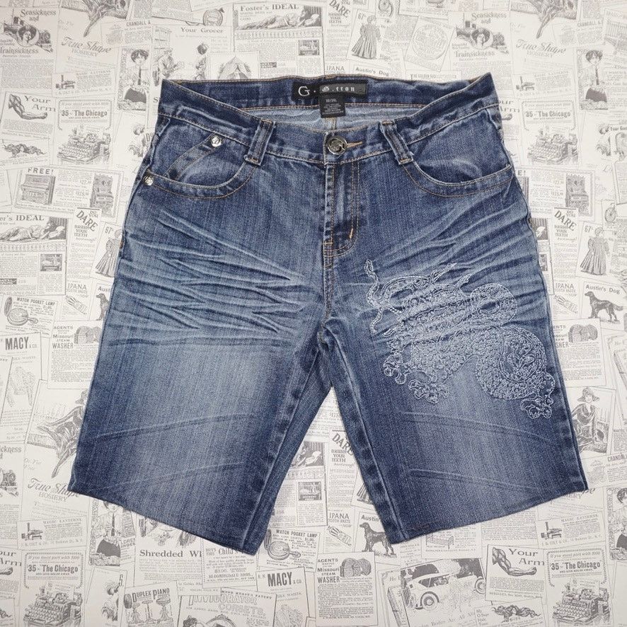 Vintage 30 - Vintage / Y2K G. tton dragon embroider 00s denim kprts Size US 30 / EU 46 - 1 Thumbnail