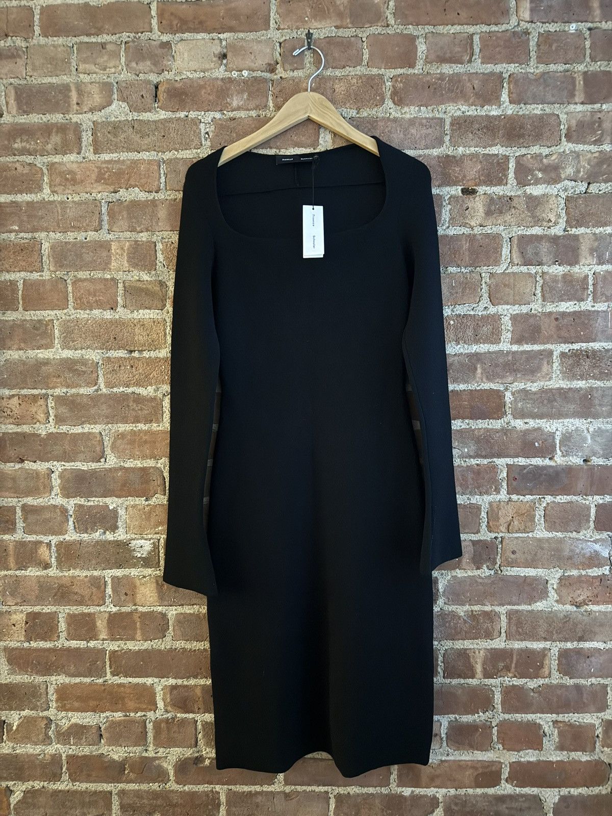Proenza Schouler Proenza Schouler Textured Viscose Knit Sweater Dress Black M Size M / US 6-8 / IT 42-44 - 1 Thumbnail
