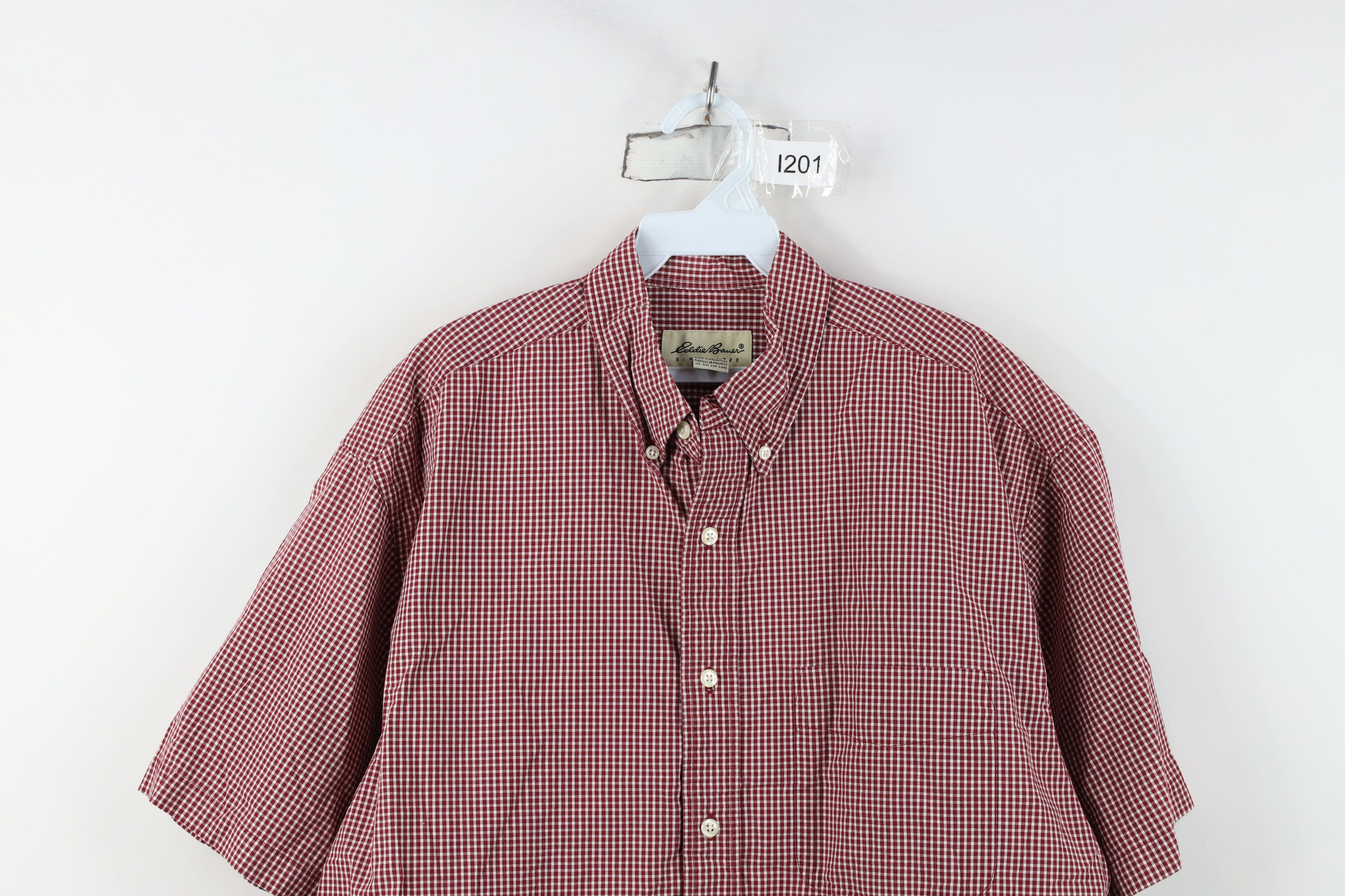 Eddie Bauer Vintage 90s Eddie Bauer Short Sleeve Button Down Shirt Size US M / EU 48-50 / 2 - 2 Thumbnail