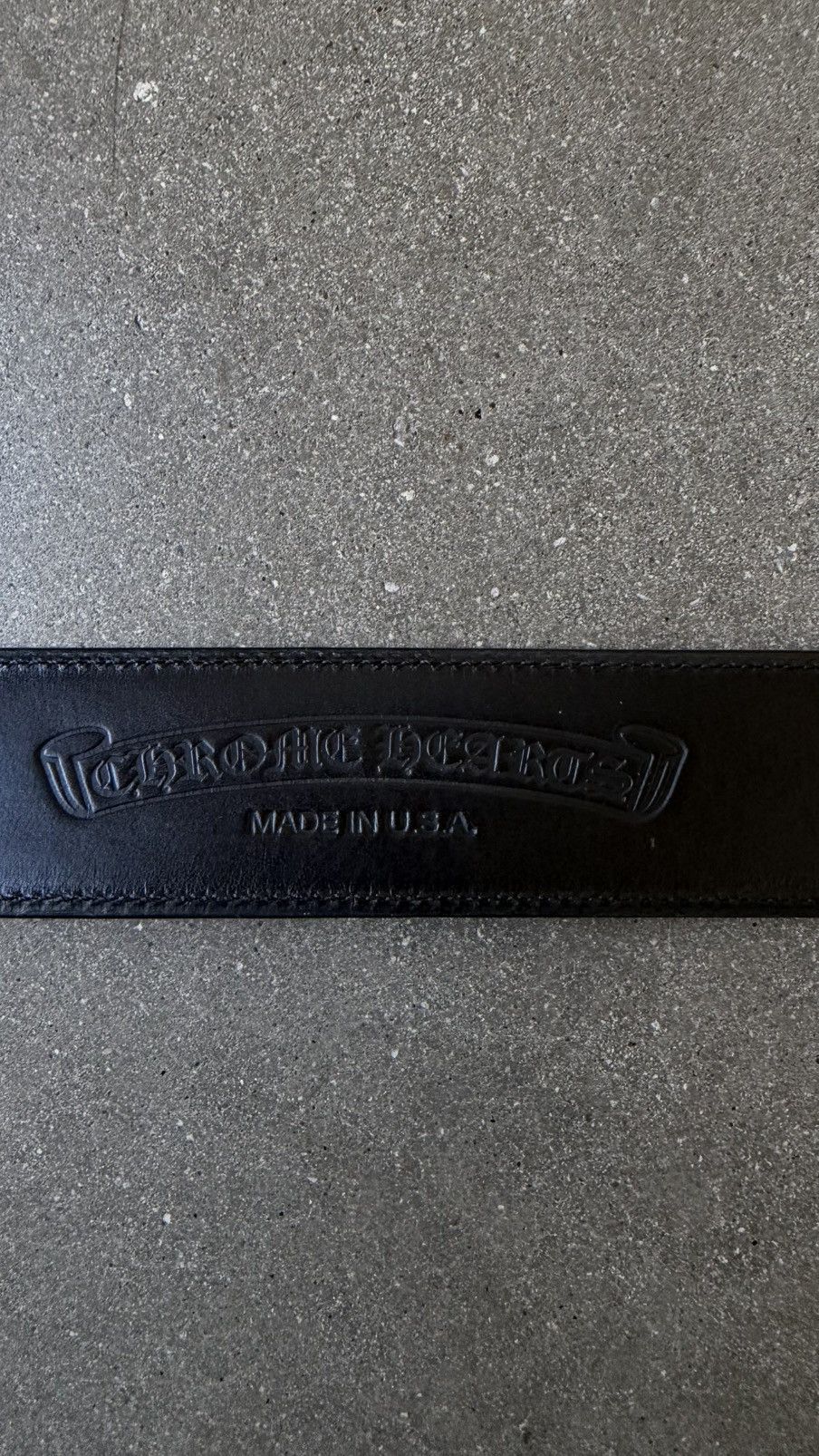 Chrome Hearts RARE! Chrome Hearts Black Leather Roller Belt Size 36 - 3 Thumbnail