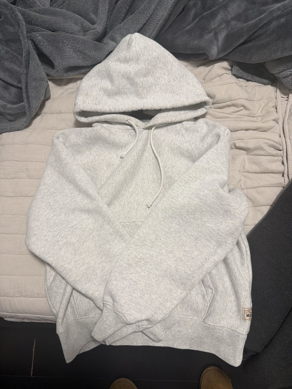 Stussy STUSSY BLANK HOODIE SIZE S LIGHT HEATHER GRAY Size US S / EU 44-46 / 1 - 1 Thumbnail