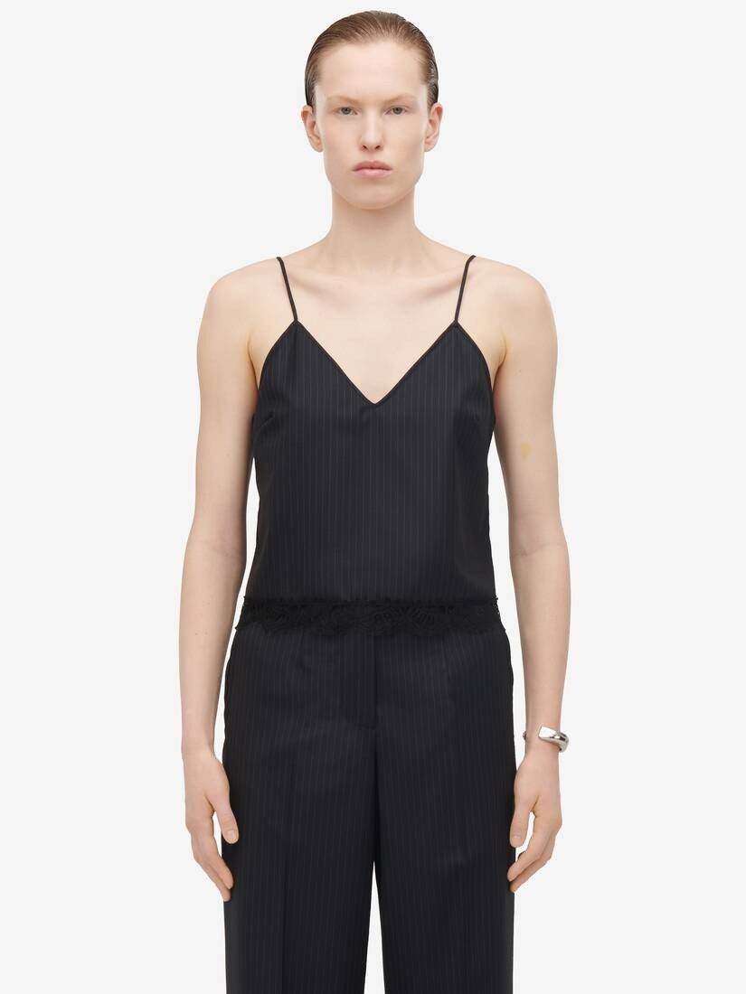 Alexander McQueen o1srvl11e0326 High-waisted Wide Leg Trousers in Navy Size 25" / US 0 / IT 36 - 5 Thumbnail