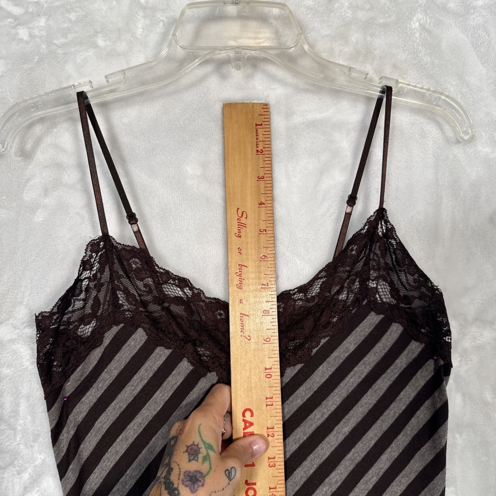 Kiwi Vintage 90s Y2K Kiwi Brown Asymmetrical Cami Tank Top M Size M / US 6-8 / IT 42-44 - 4 Thumbnail