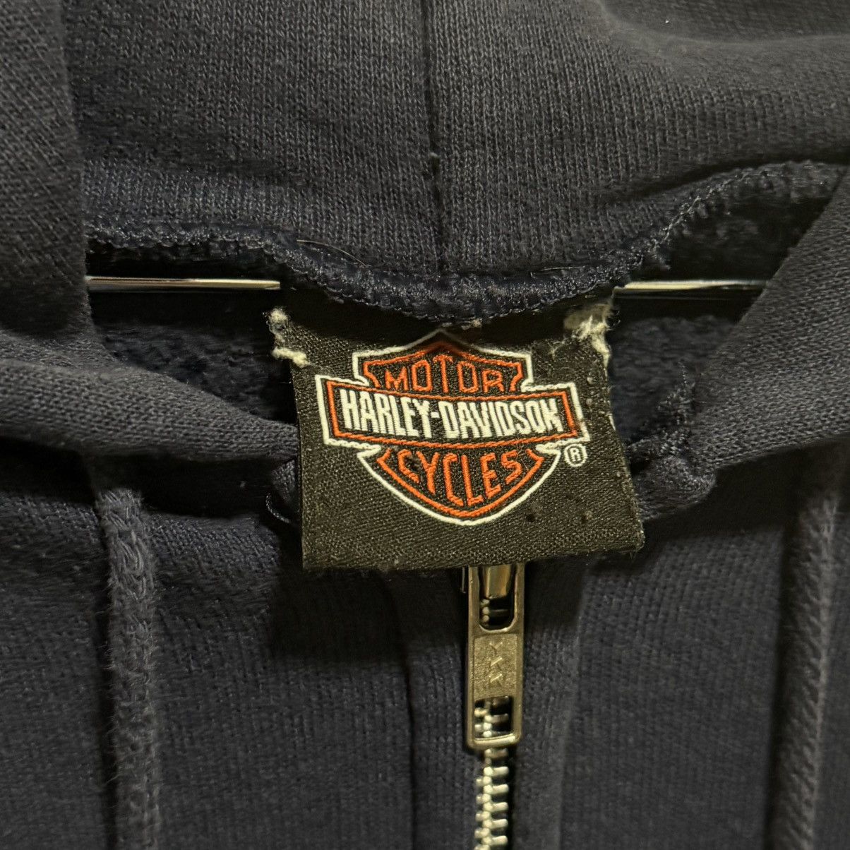 Harley Davidson VINTAGE Harley Davidson Blue Zipup Size US L / EU 52-54 / 3 - 5 Thumbnail