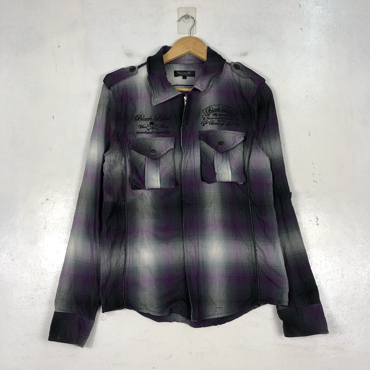 If Six Was Nine × Japanese Brand Black Label Punk Flannel Crazy Design Size US M / EU 48-50 / 2 - 1 Thumbnail