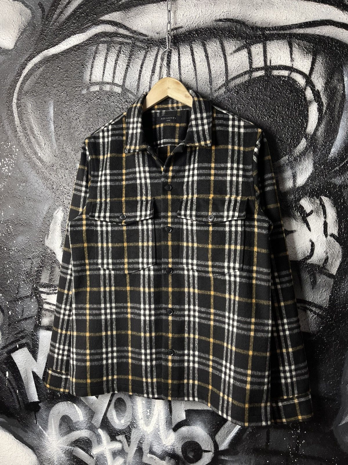 Allsaints × Flannel Allsaints Berthhold Shirt Button Up Men’s Size L Size US L / EU 52-54 / 3 - 1 Thumbnail